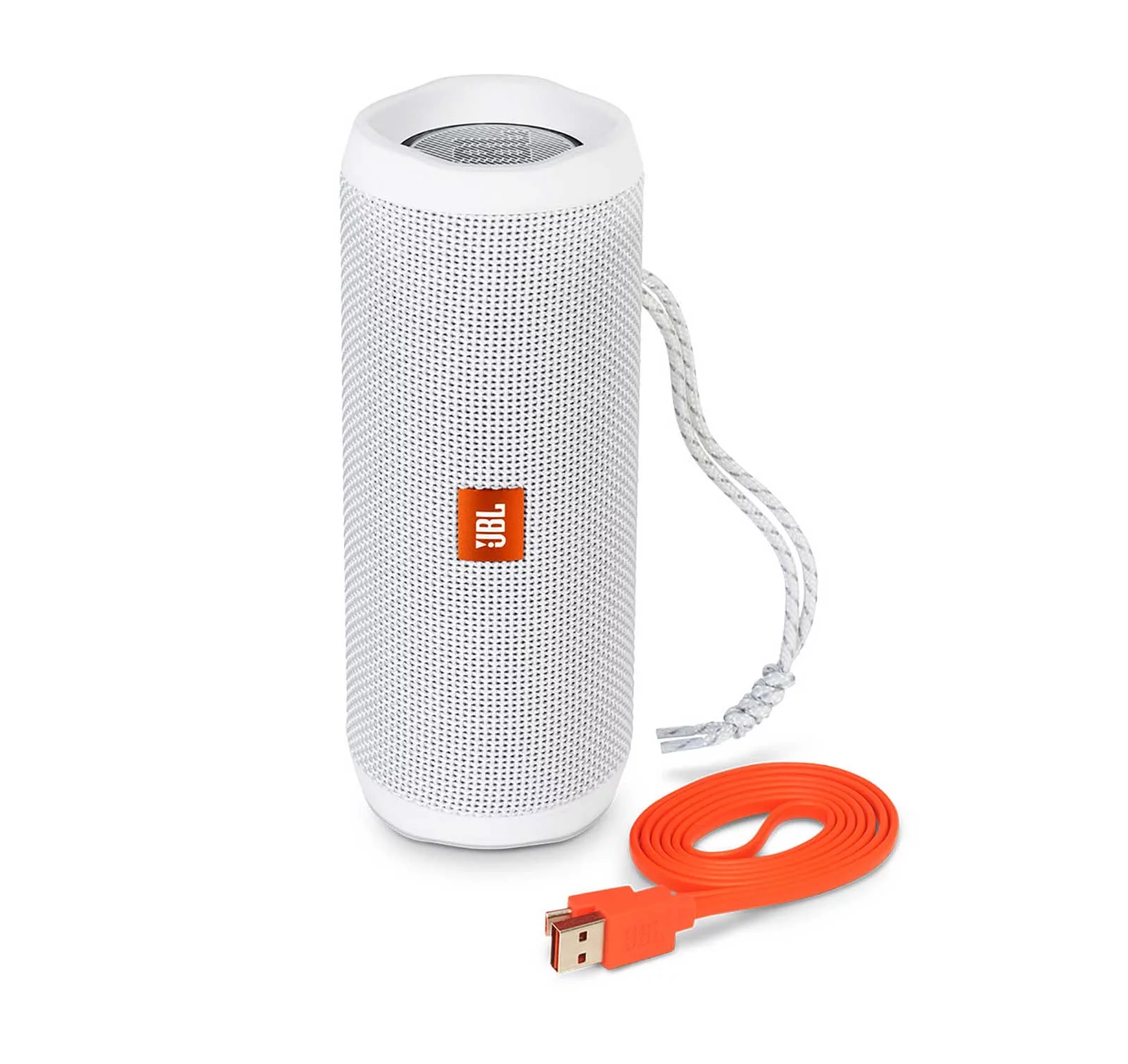 Open Box JBL Portable Bluetooth Speaker with Waterproof, White, JBLFLIP4WHTAM-B