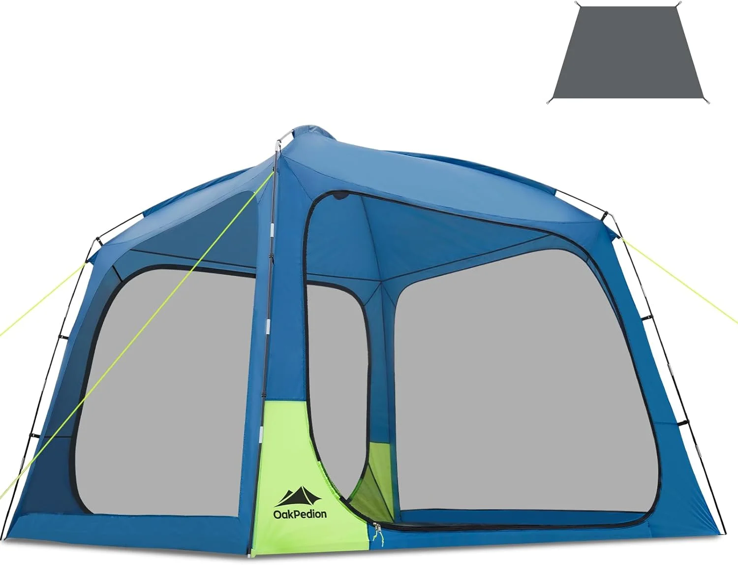 OakPedion 10 X 10ft Screen House Room for Camping, Screened Mesh Net Wall Canopy Tent, UPF 50+ Screen Tent with Floor for Patios Outdoor Camping Activities