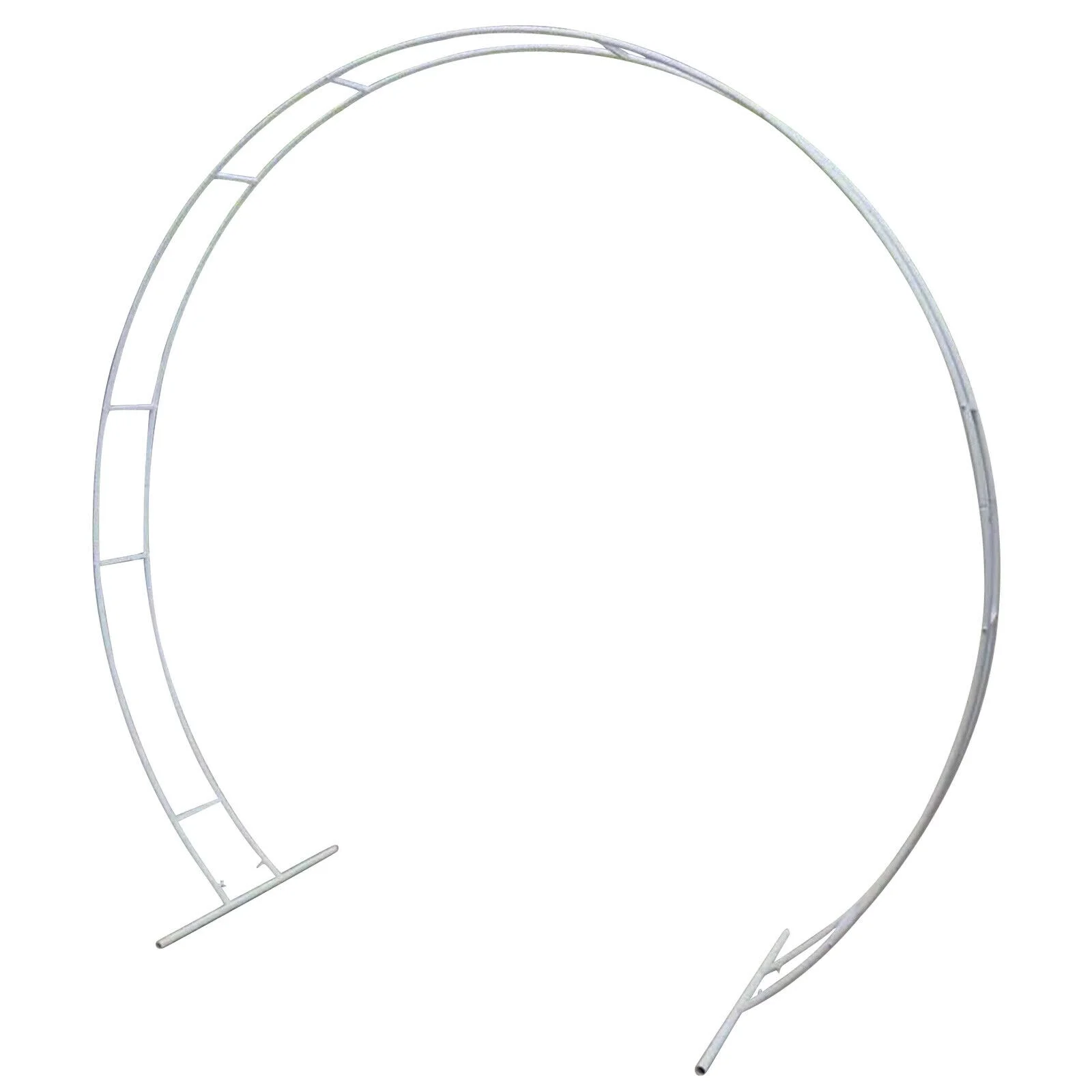 YIYIBYUS 2.7M Wedding Arch Circle Backdrop Stand Party Backdrop Photography Props Rack Metal Flower Balloon Frame Anniversary Events Road Guide White