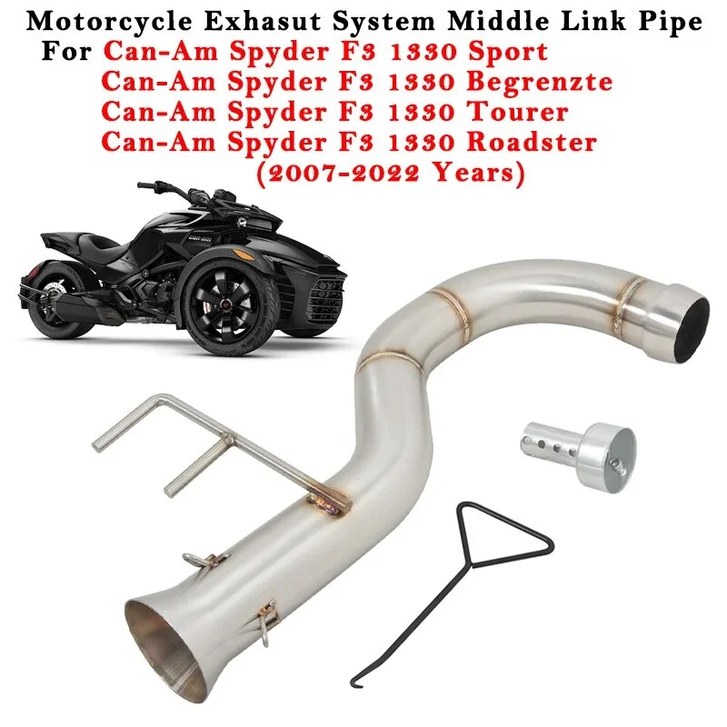 Spyder F3 1330 Sport Begrenzte Tourer Roadster Motorcycle Exhaust System Modified Mid Link Pipe