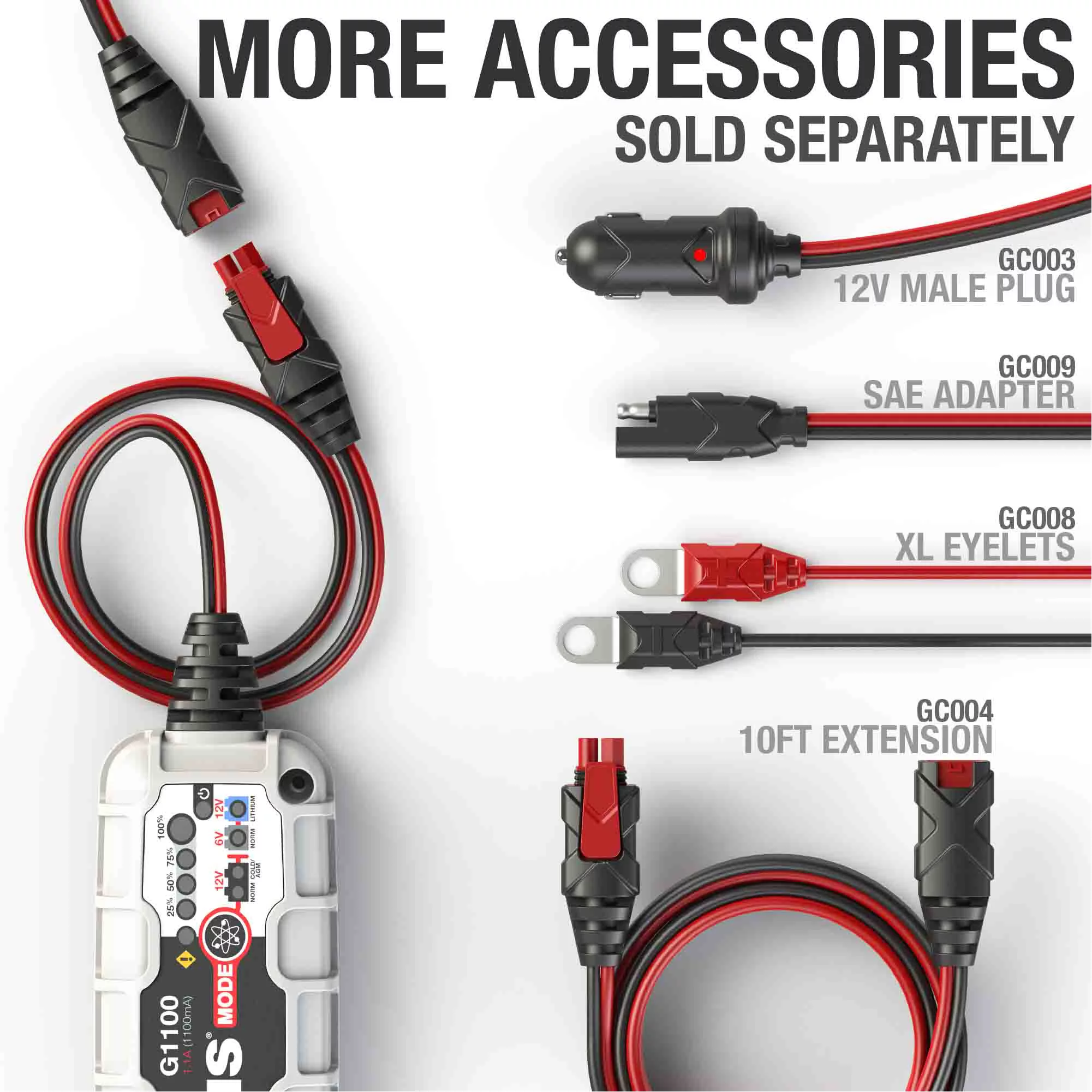 NOCO Genius G1100 6V/12V 1.1 Amp Battery Charger and Maintainer