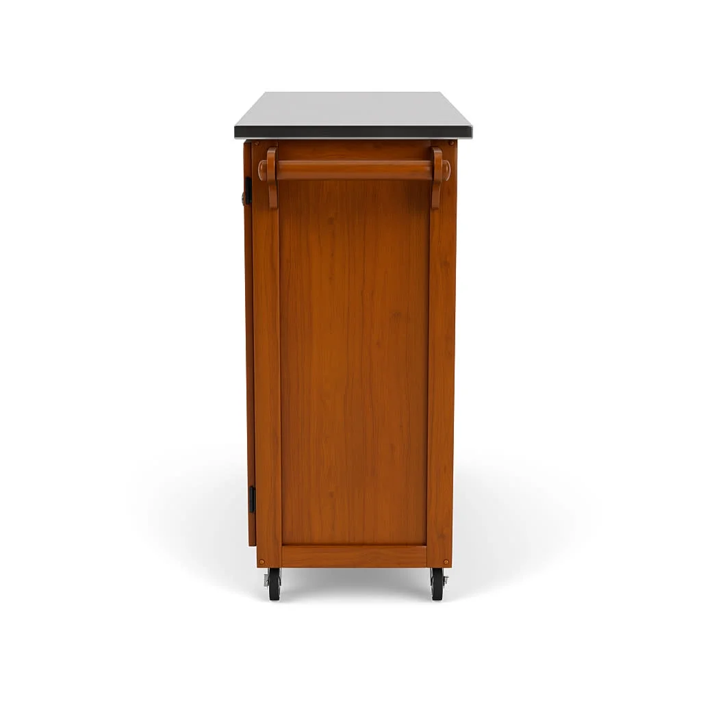 Create-a-Cart Brown Kitchen Cart