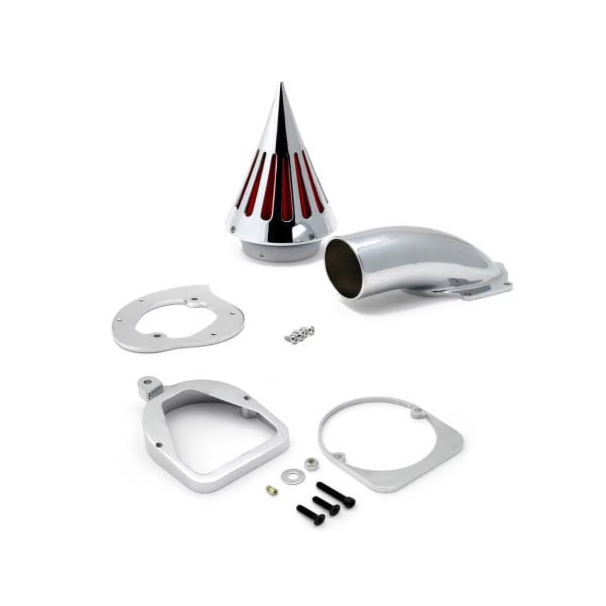 Krator Motorcycle Chrome Spike Air Cleaner Intake Filter Compatible with 1999-2002 Honda Shadow ACE 750 VT750C