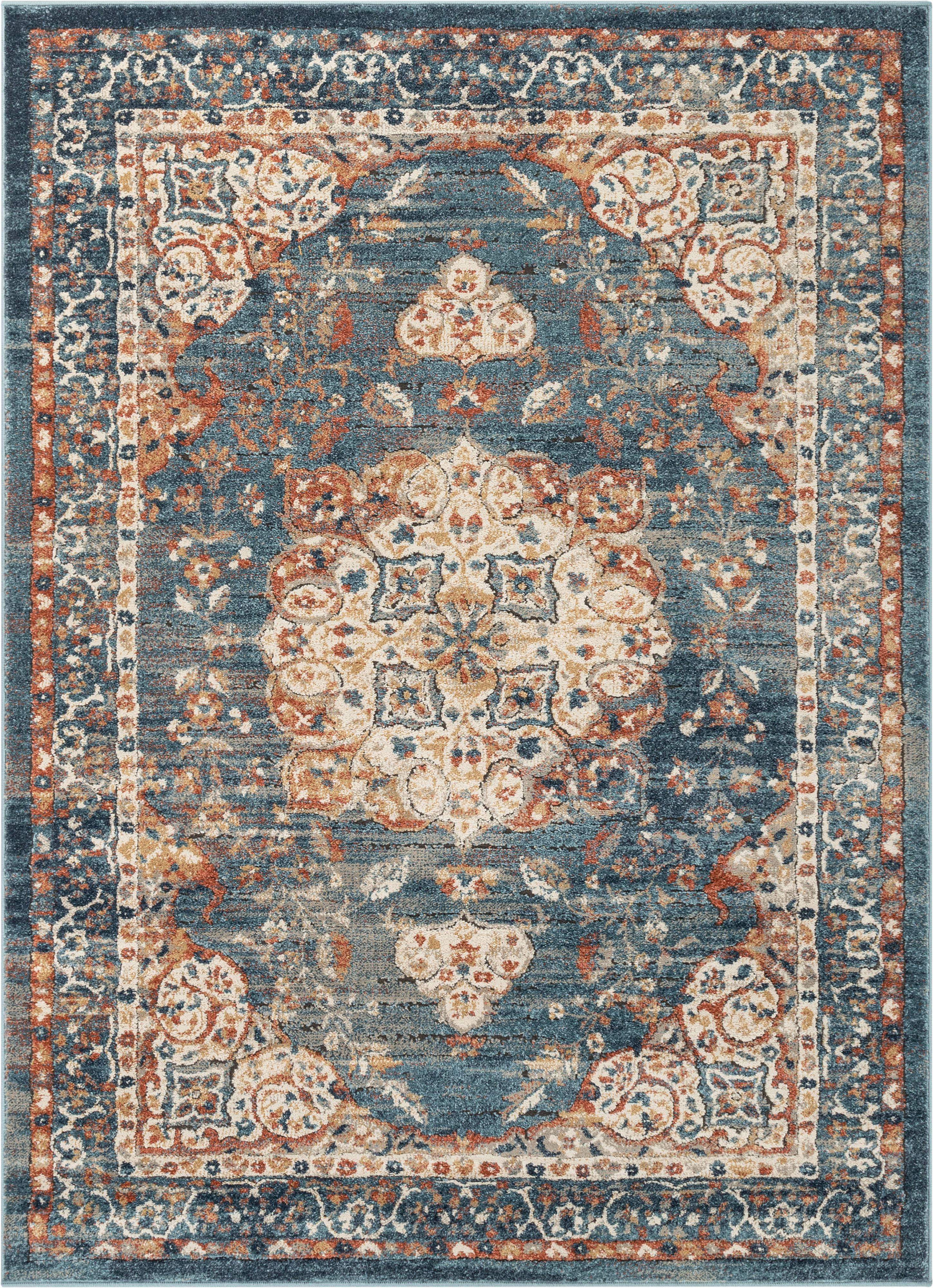 Well Woven Tikal Mariya Blue Vintage Medallion Persian 5'3