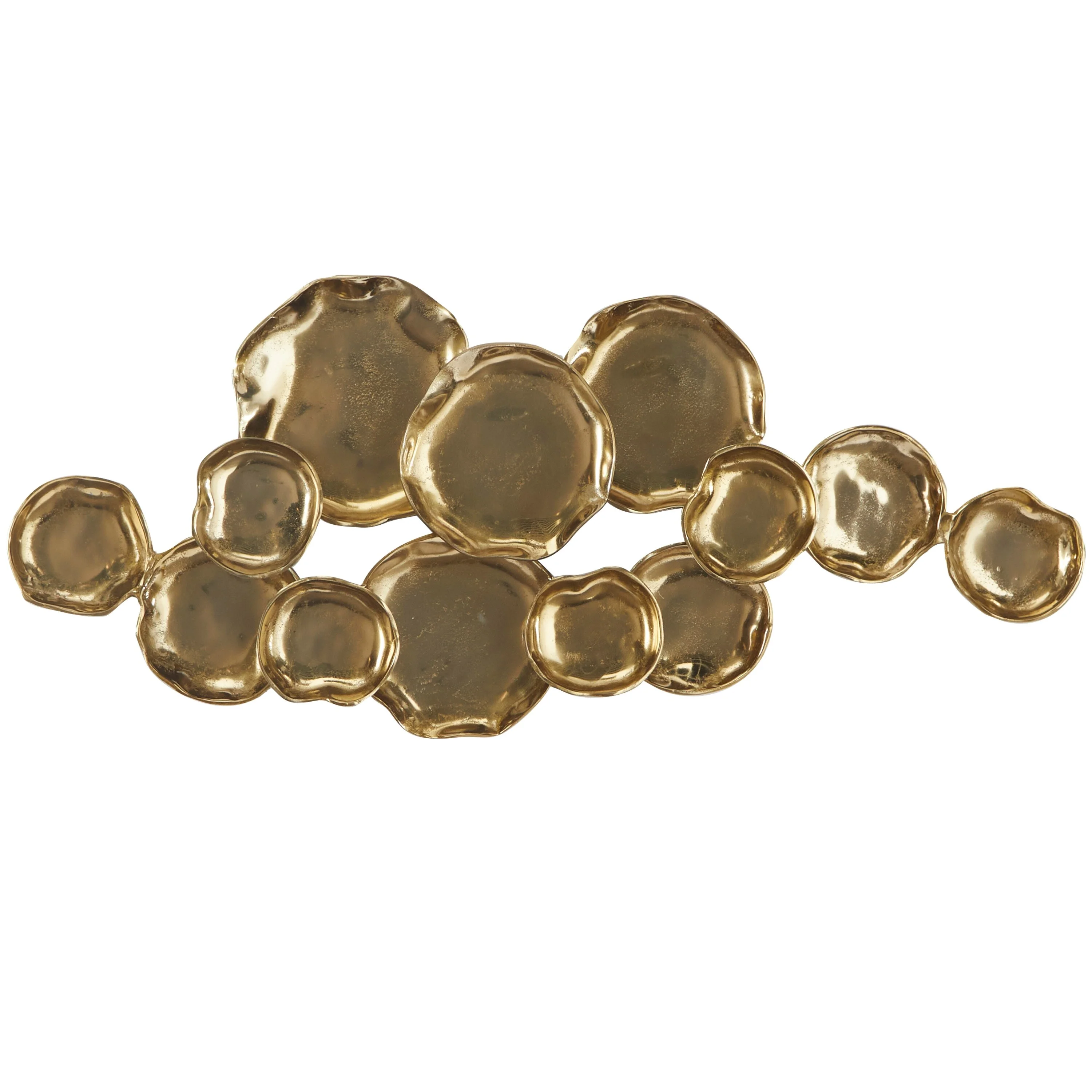 Studio 350 Aluminum Contemporary Wall Decor Abstract Gold 39 x 3 x 17 - Gold