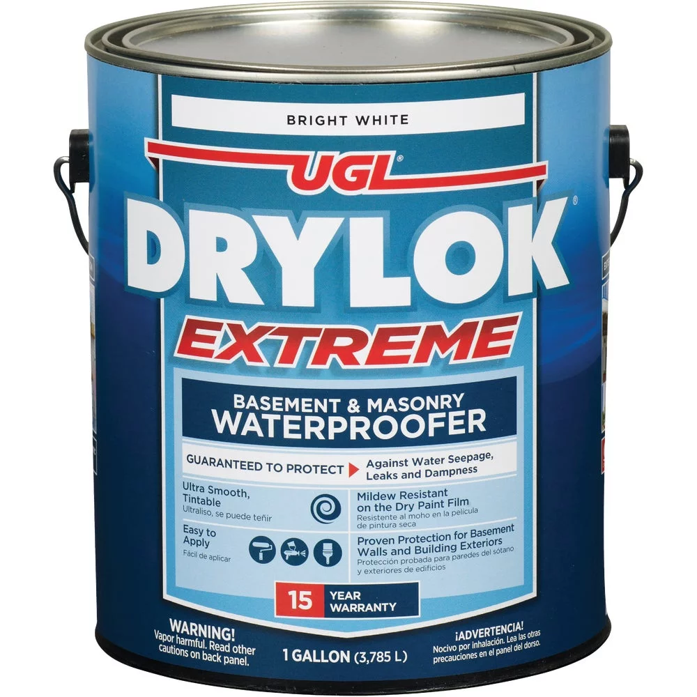 1 PK, Drylok White Extreme Basement & Masonry Waterproofer Concrete Sealer, 1 Gal.