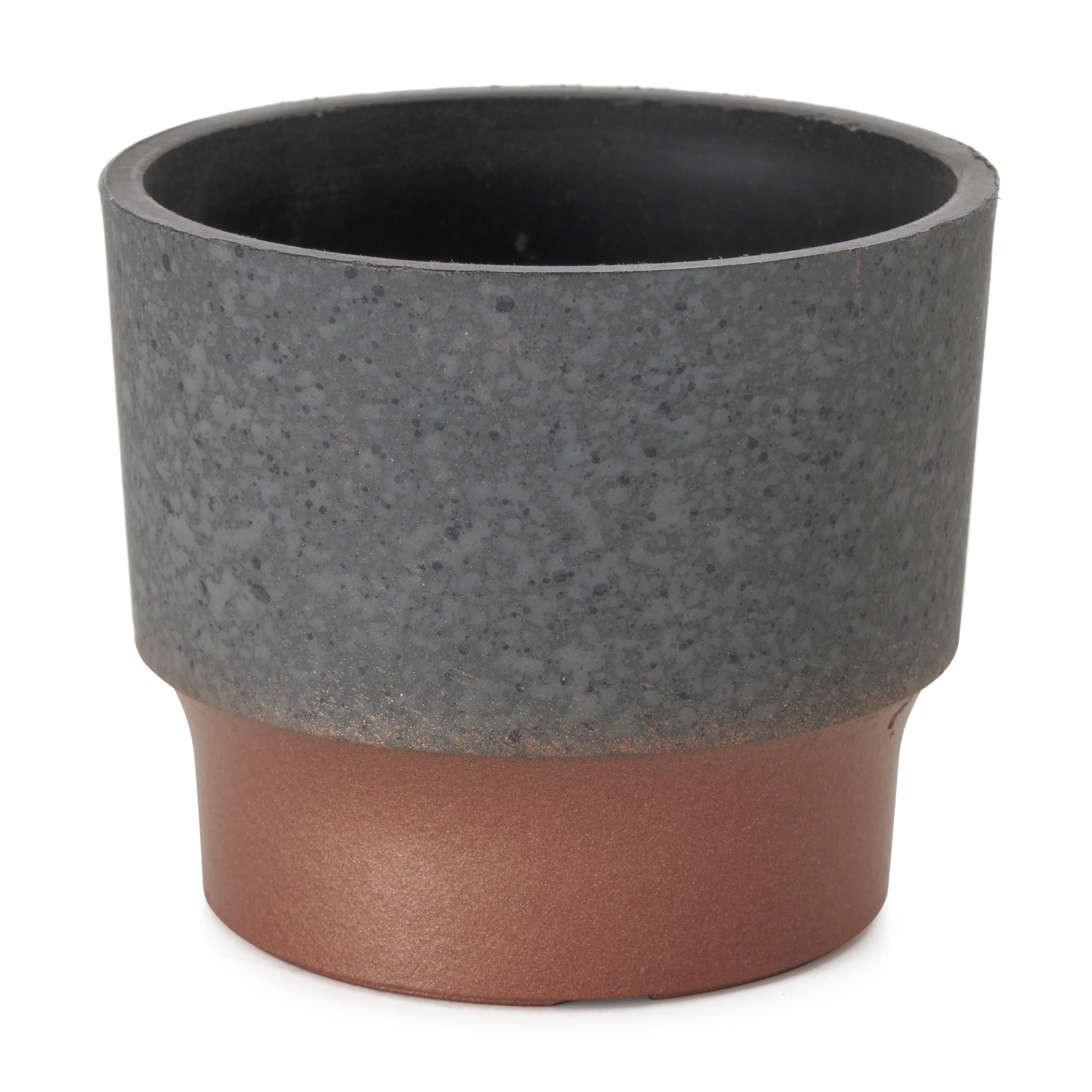The HC Companies 3in Sprite Planter Pot, Faux Concrete Copper (2 Pack)