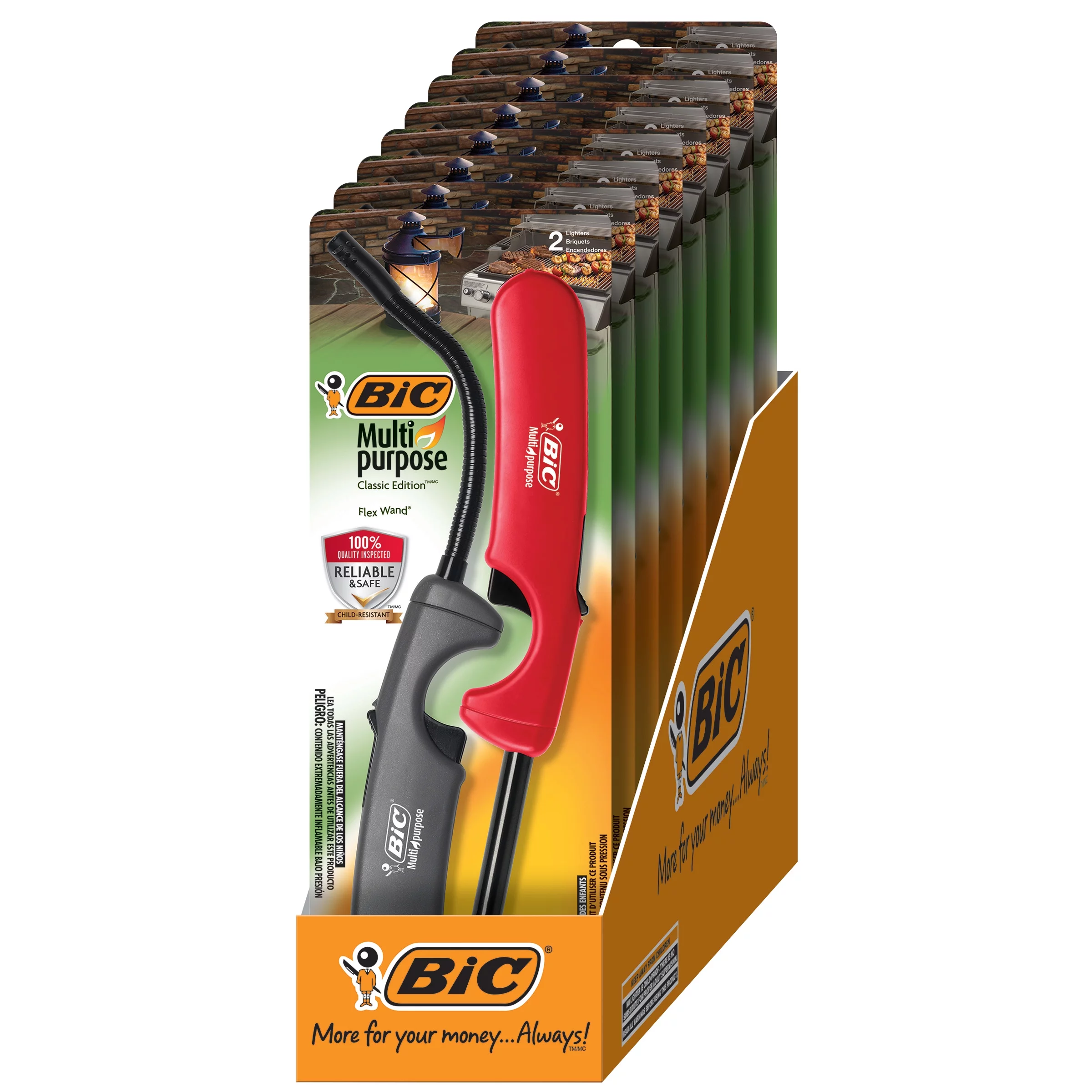 BIC Multi-Purpose Combo Lighter Pack, Assorted Handle Colors, 20-Count
