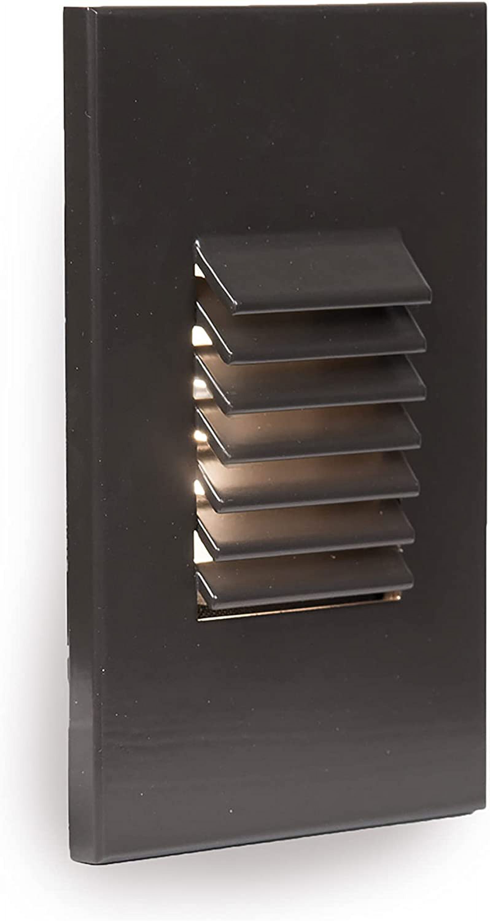 Lighting, LEDme 120V LED Vertical Louvered Indoor and Outdoor Step and Wall Light Amber 1800K LED in Bronze