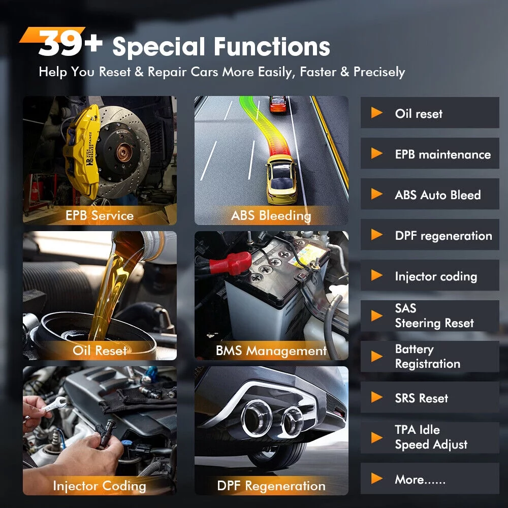 FOXWELL NT809BT OBD2 Scanner Code Reader Bi-Directional Scan Tool Bluetooth Wireless All System Car Diagnostic Tool