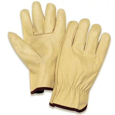 NS Hand Protection Grain Pigskin Leather Driver's Gloves, Small (4 Pairs)