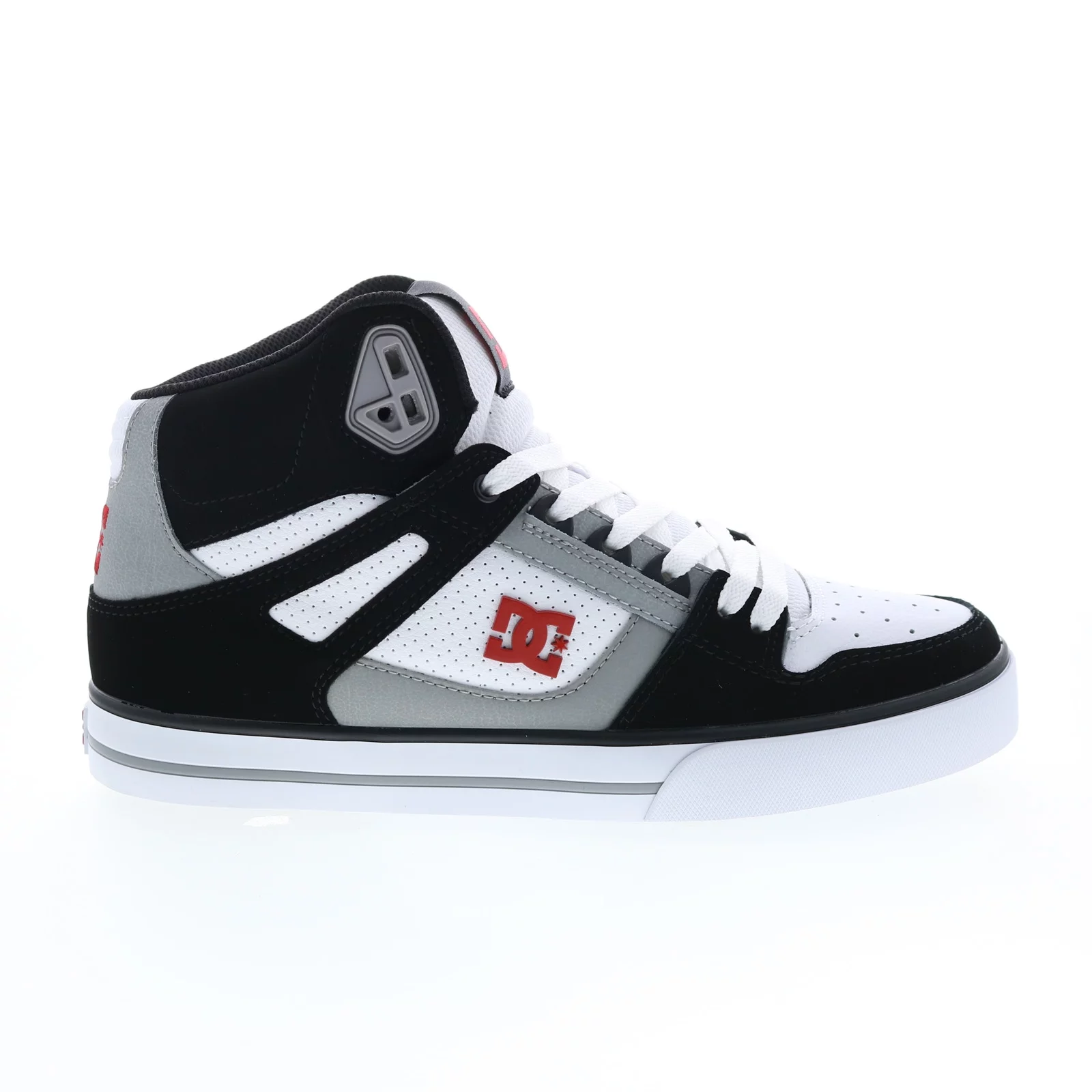 DC Men's Pure High-Top Shoes - Black/White/Red - 12