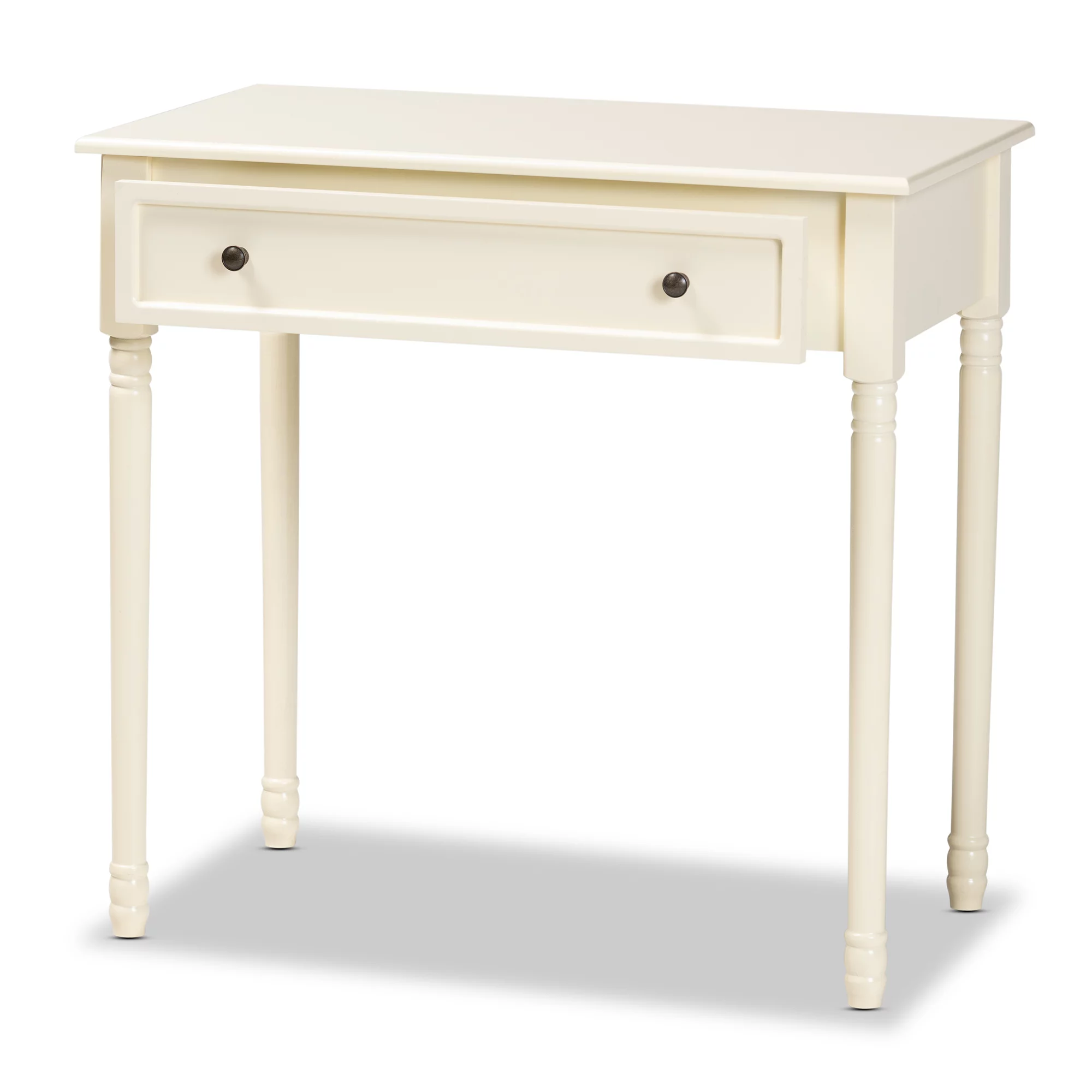 Baxton Studio Mahler Traditional Wood 1 Drawer Console Table, White