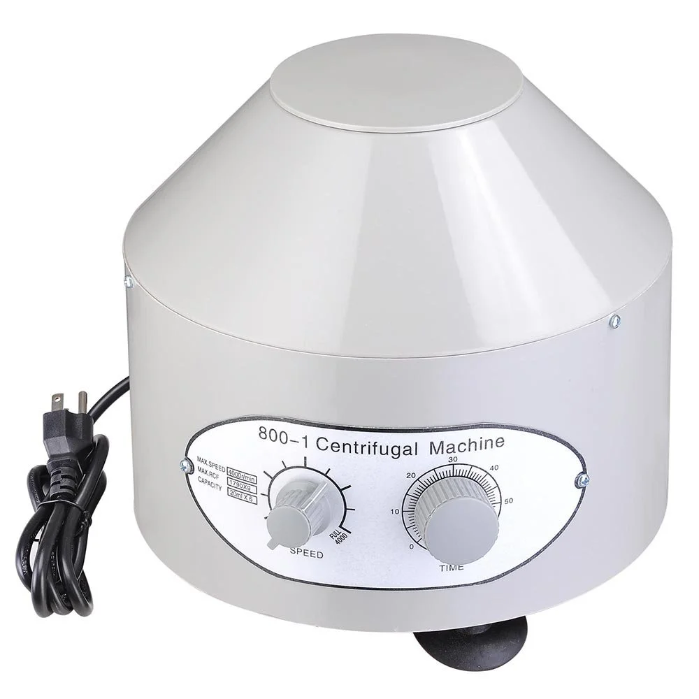 800-1 Electric Centrifuge Machine Lab Laboratory Medical 4000RPM with 6x20ml Rotor Timer Speed Control