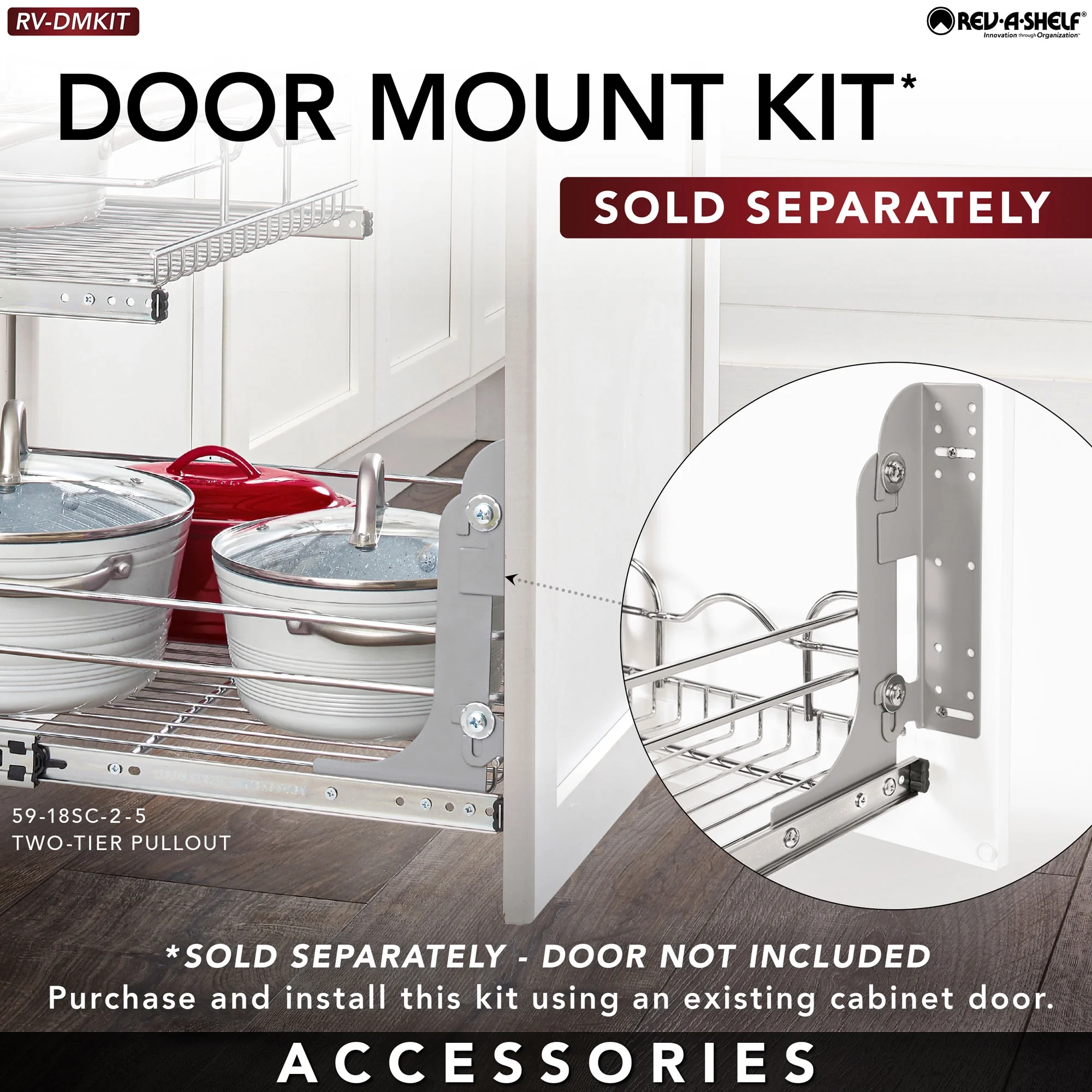 Rev-A-Shelf 5WB2-0918CR-1 2 Tier Wire Pull Out Cabinet (2 Pack)