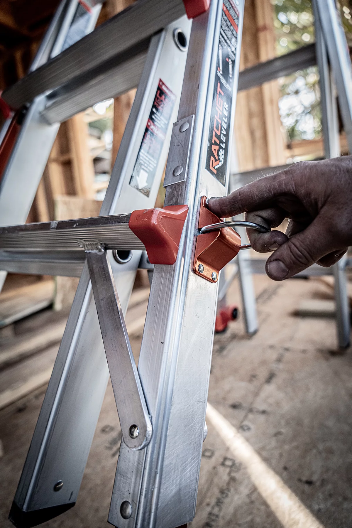 Little Giant Ladder Systems Revolution 15' Aluminum Multi-Use Ladder, 300 lbs. Rated, with Leg Levelers