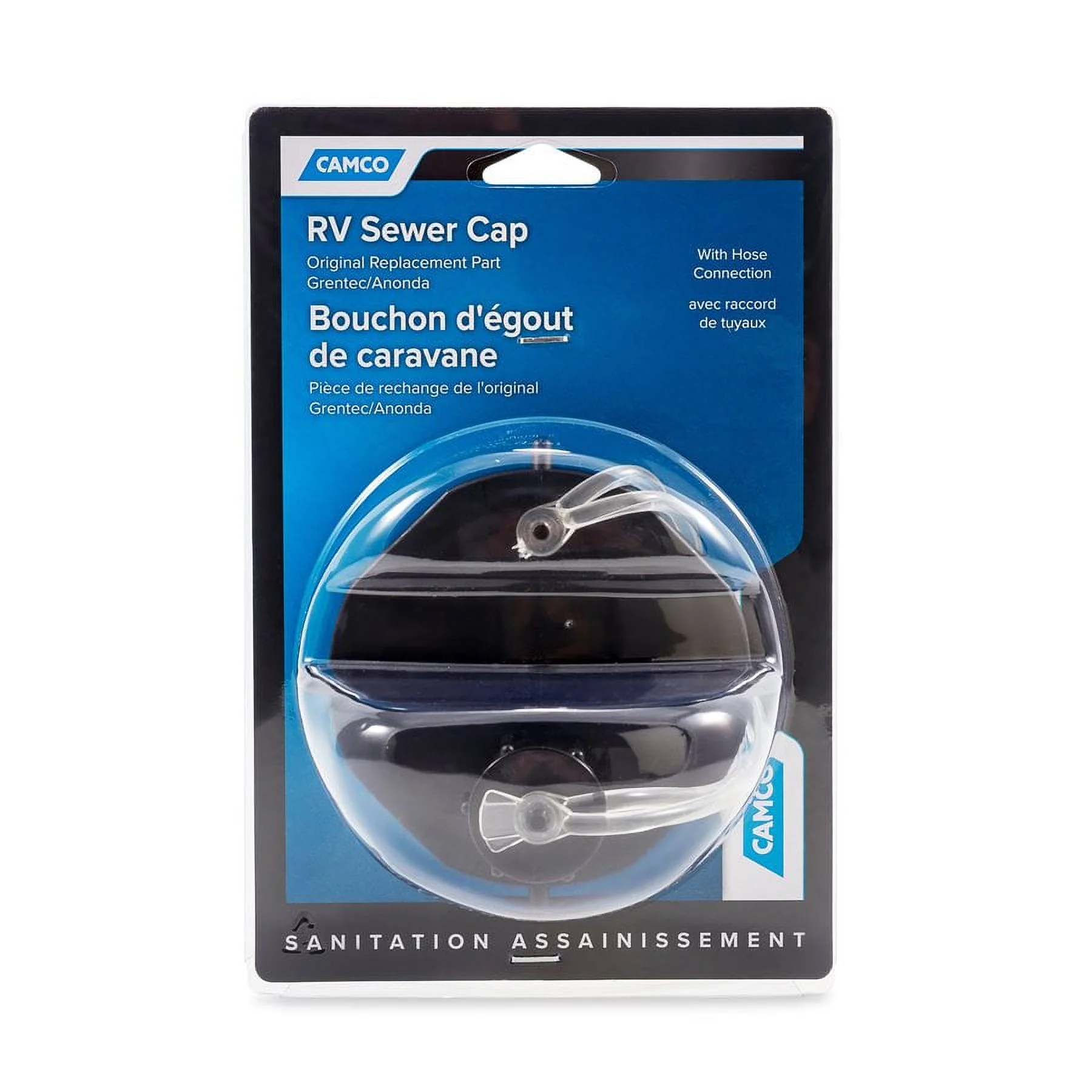 Sewer Cap w/Hose Connection (Eng/Fr)