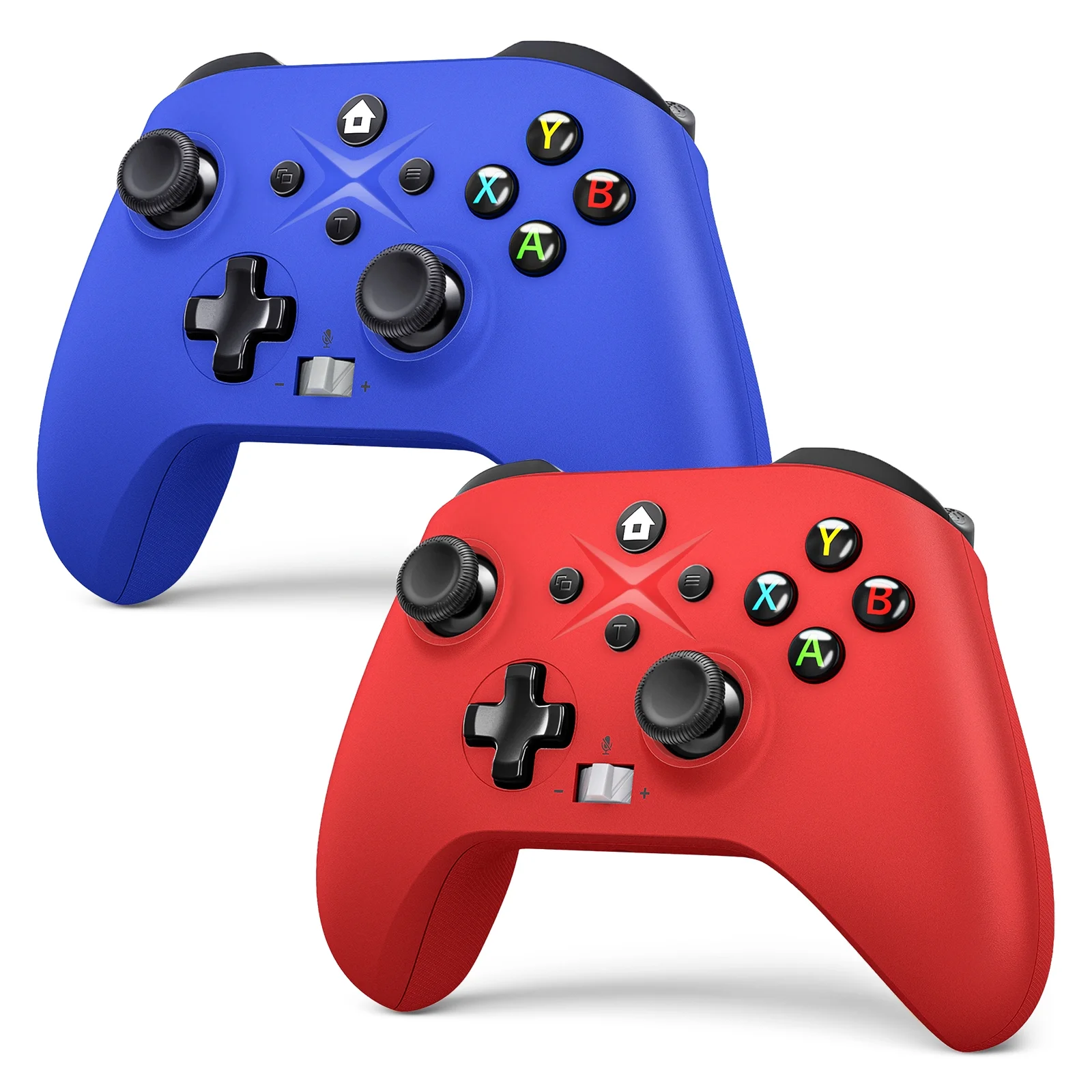 2 Pack Wireless Xbox One Controller, Compatible with Xbox One/One X/One S/Xbox Series S/Series X/PC (Blue and Red)