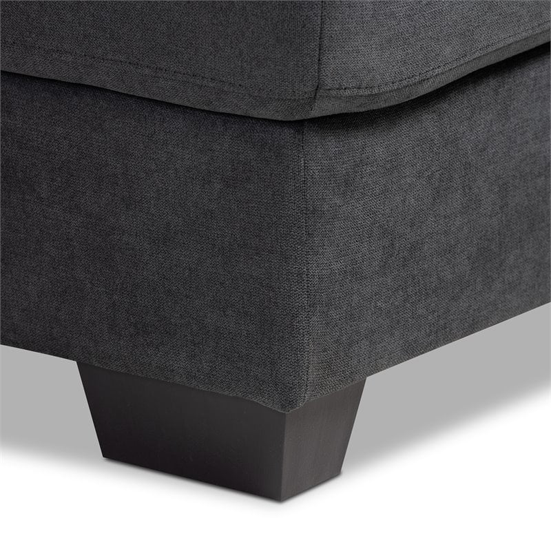 Bowery Hill Dark Grey Sectional Sofa with Left Facing Chaise