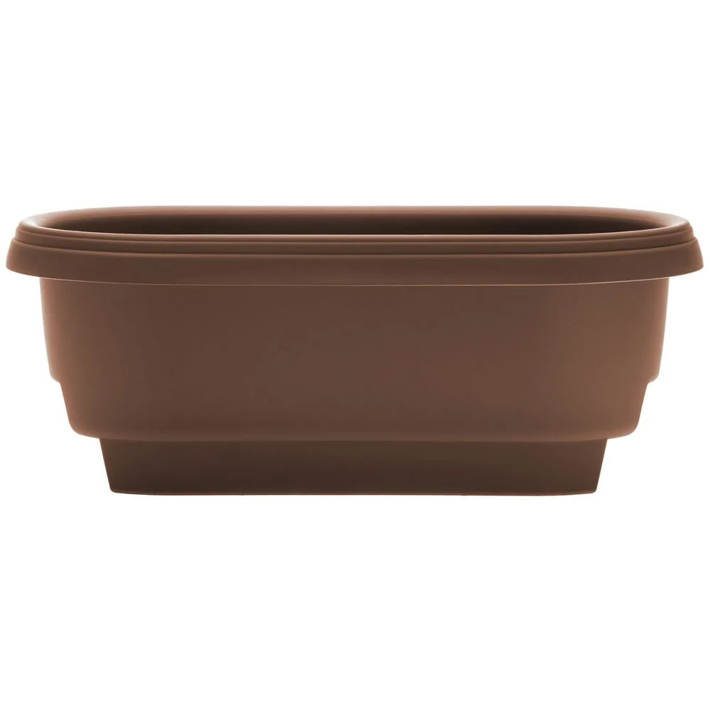 leecrd 24-in Resin Oval Deck Rail Planter - Terra Cotta Color