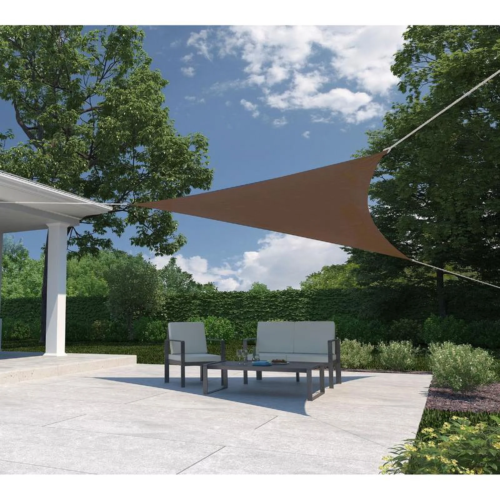 Coolaroo Ready to Hang Shade Sail Triangle 90% UV Block, 16'5