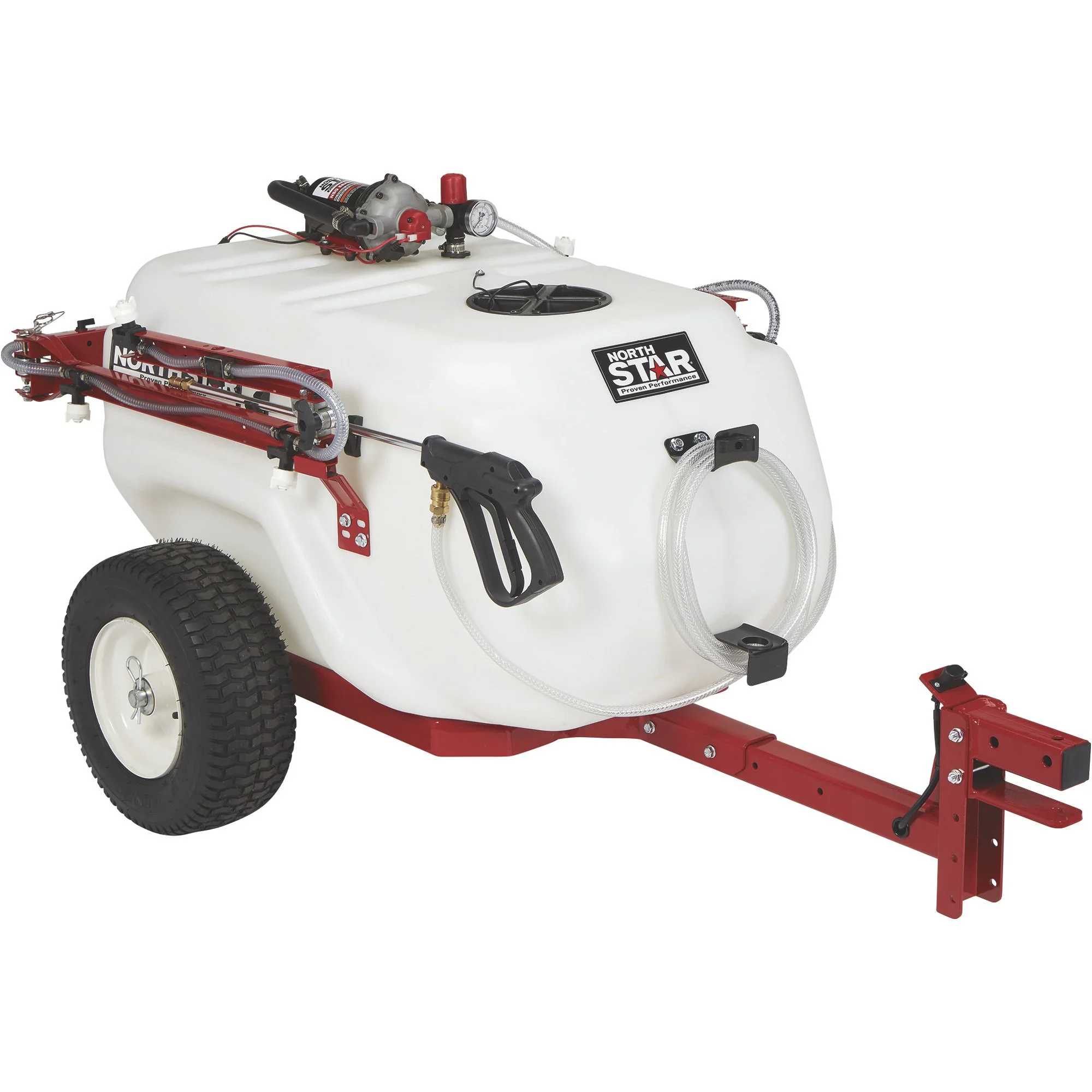 NorthStar Tow-Behind Trailer Boom Broadcast and Spot Sprayer — 61-Gallon, 5.5 GPM, 12V DC, Model# 282588