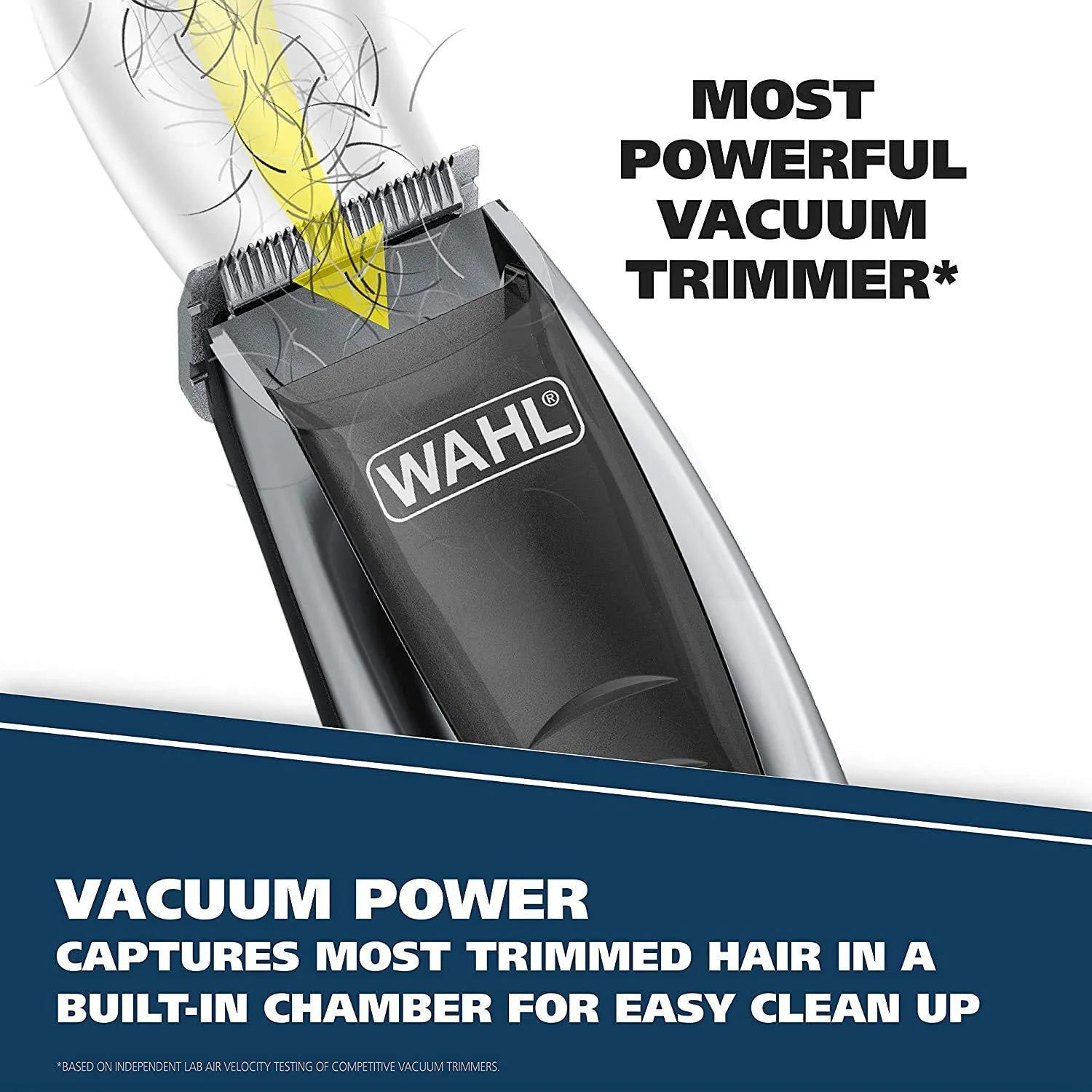 Wahl Model 9870-100 Vacuum Trimmer Kit with Powerful Suction for Beards, Facial Hair, Stubble, Nose & Ear Hair Clipping – Lithium Ion Powered Electric Shaver With 22 Individual Cutting Lengths