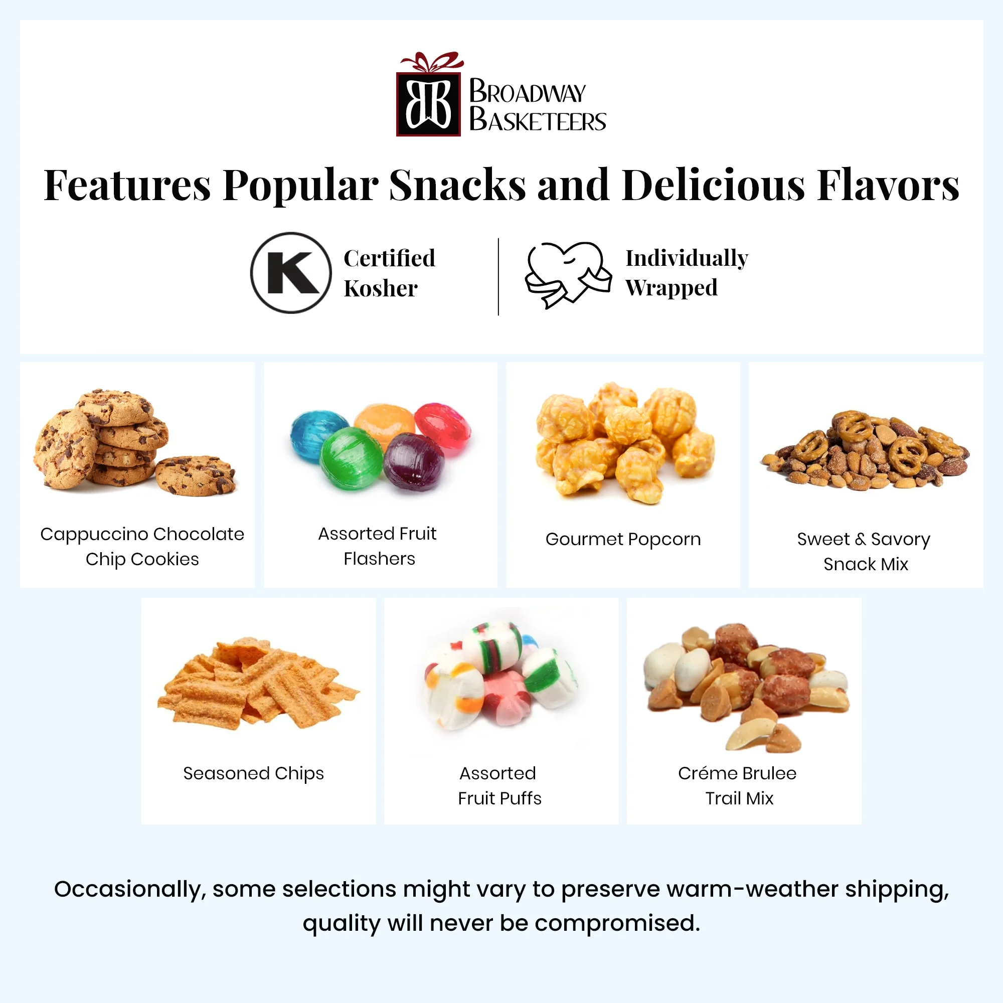 Broadway Basketeers Celebration Gift Tower with Sweets, Nuts and Chocolates