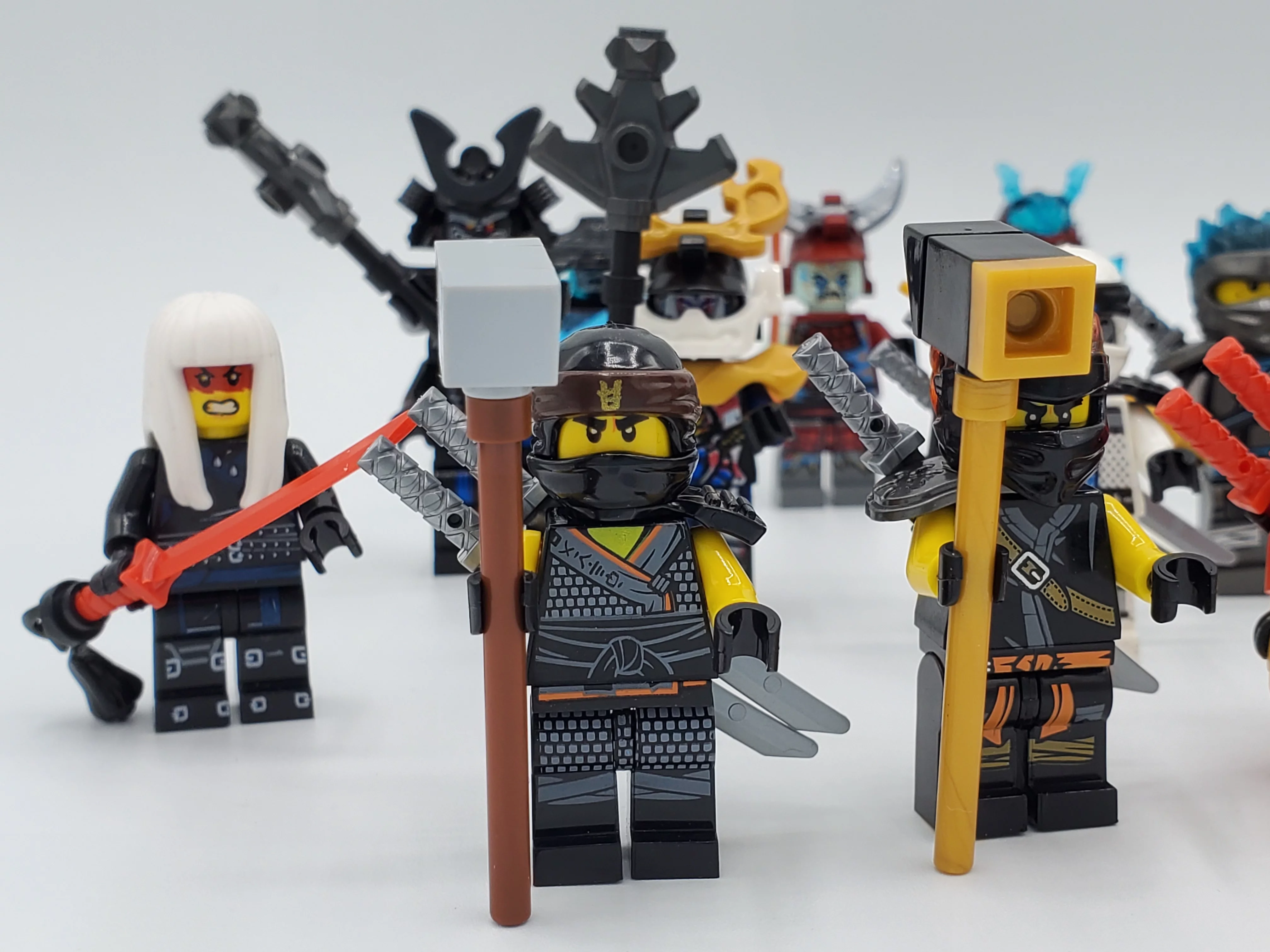 Ninjago Season 11 Blizzard Samurai Custom 24 Minifigures Kai Jay Sensei Wu Master Building Blocks Toys
