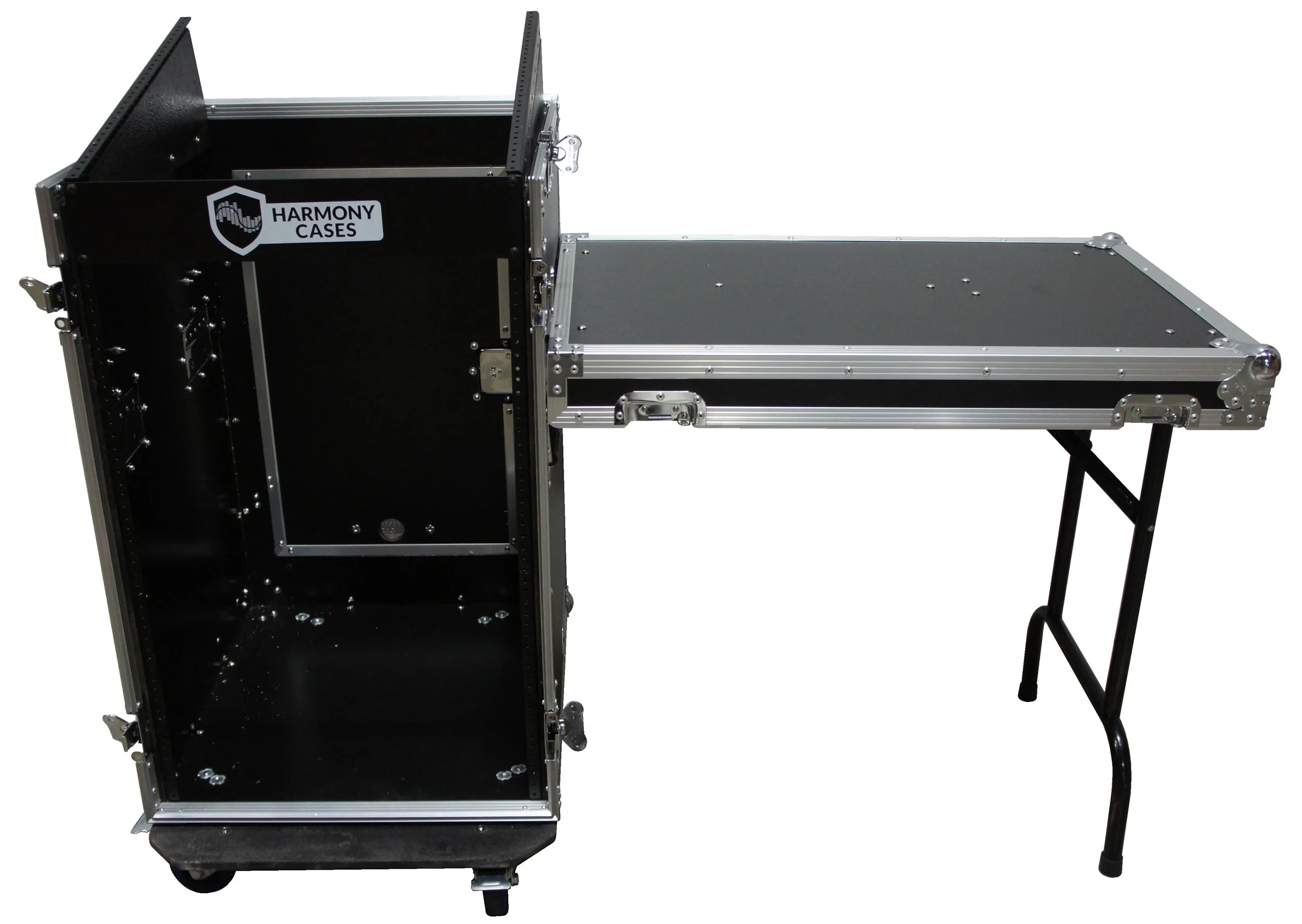 Harmony HC11M16UCT Flight 11U Slant Top Mixer Case 18U Vertical Rack with Table