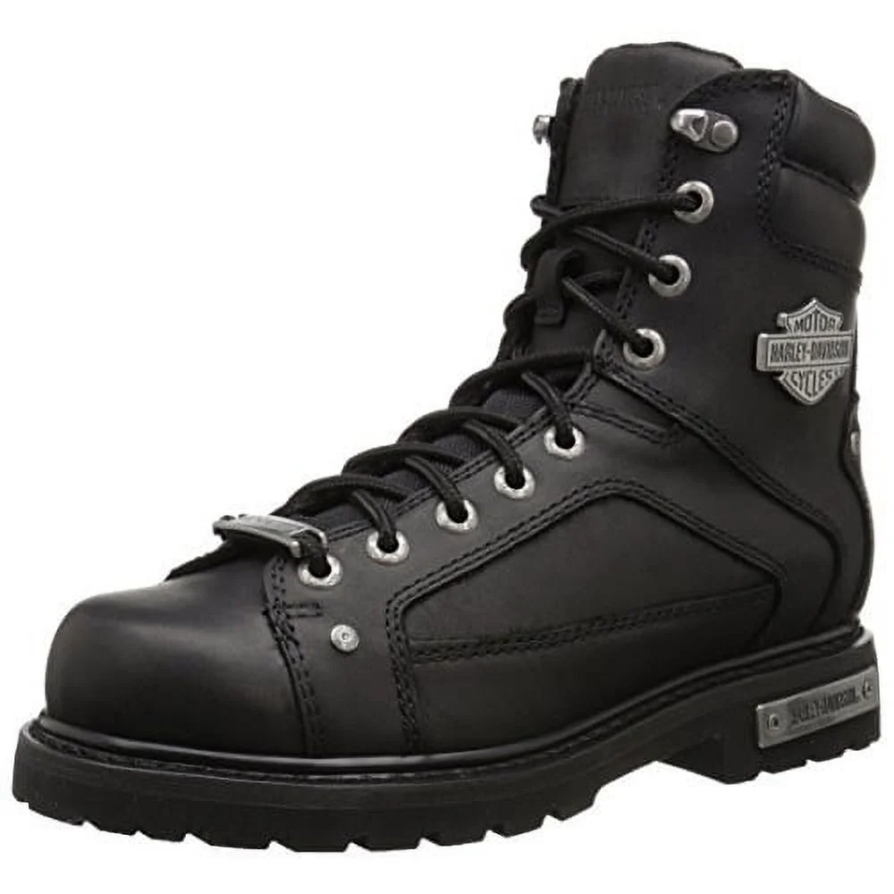 Harley-Davidson Men's Abercorn 7-Inch Black Motorcycle Lace Boots. D93340  BLACK