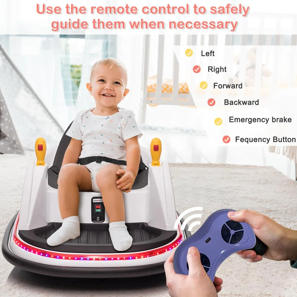 360 Spin Music Bumper Car: Electric Battery Powered Ride-On Toy for Kids (6V)