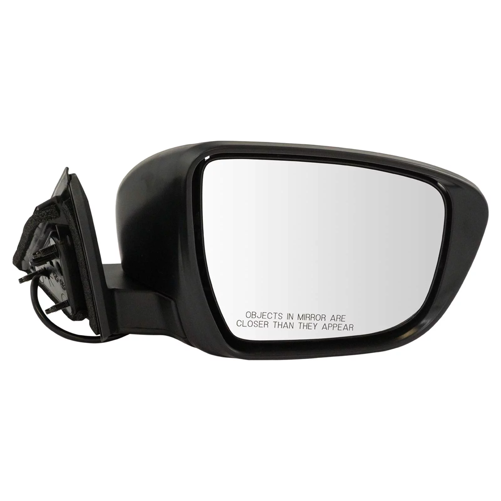 TRQ Mirror Power Smooth Black Passenger Side Right RH for Nissan Rogue New MRA06989