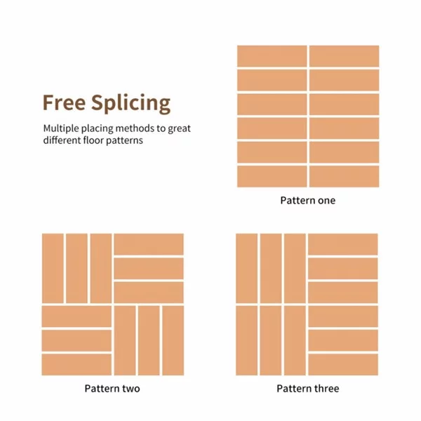 Fithood 27 Pieces Acacia Wood Interlocking Patio Deck Tile