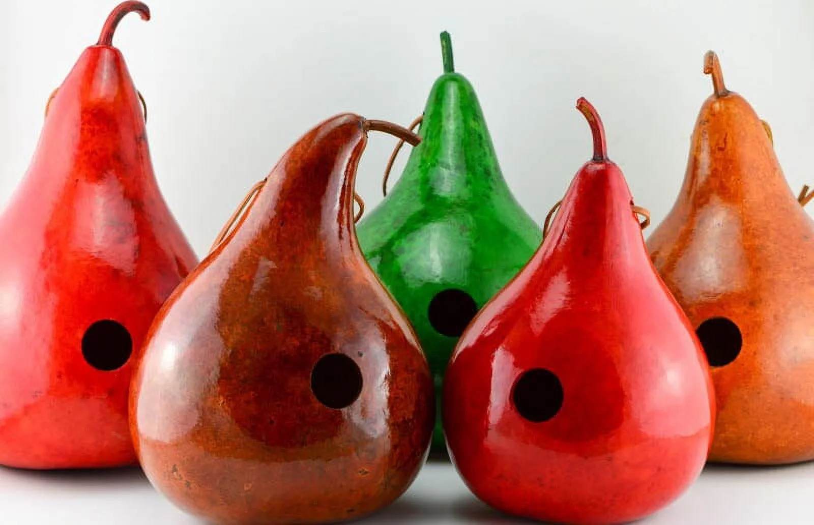 Birdhouse Gourd -  Green - Handmade