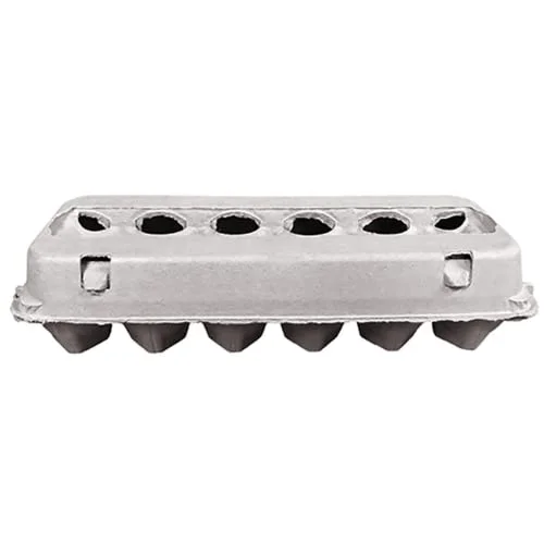 Blank 12-Egg View Top Paper Pulp Egg Carton - Bulk Egg Cartons (50)