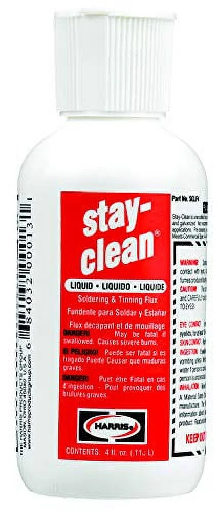 Harris Product Group Stay-Clean Liquid Soldering Flux, Flip Top Dispenser, 4-oz., - 1 EA (348-SCLF4)