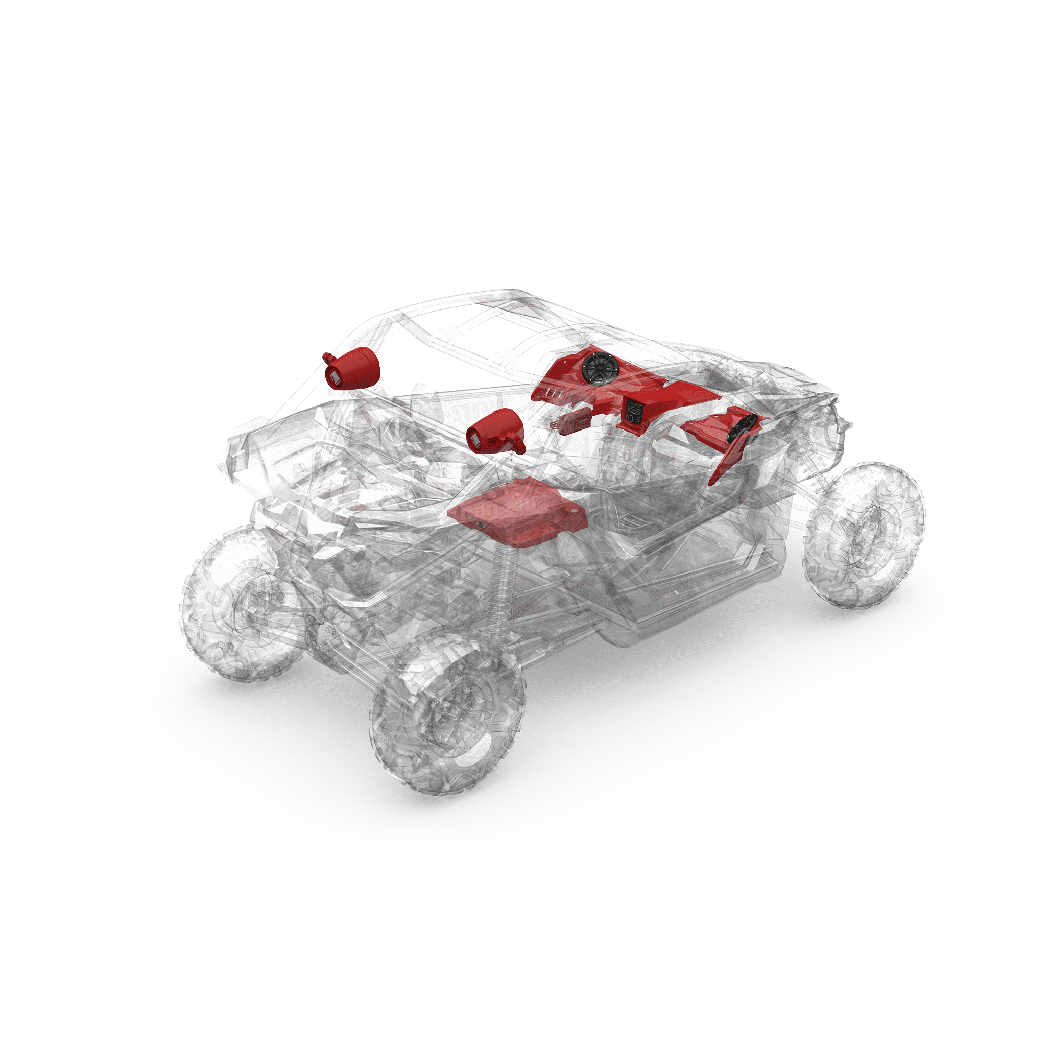 Rockford Fosgate X317-STG4 Audio Kit: PMX-2 Receiver, 800-Watt Amp, M1 Series Color Optix Multicolor LED Lighted Front, Rear Speakers & Subwoofer for Select Can-Am Maverick X3 Models (2017 – 2021)