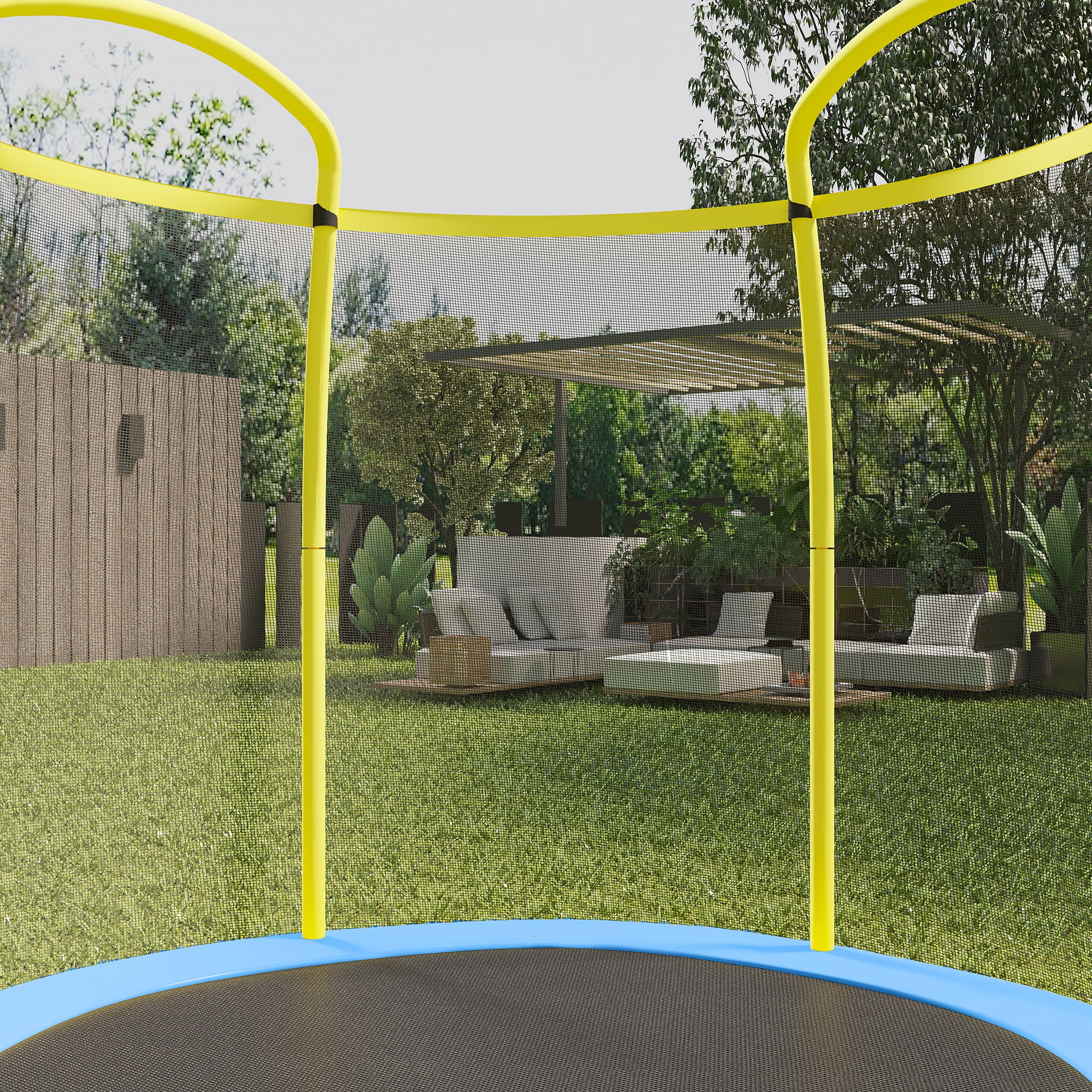 Airzone Jump Premier 7ft Youth Trampoline- Yellow/Blue