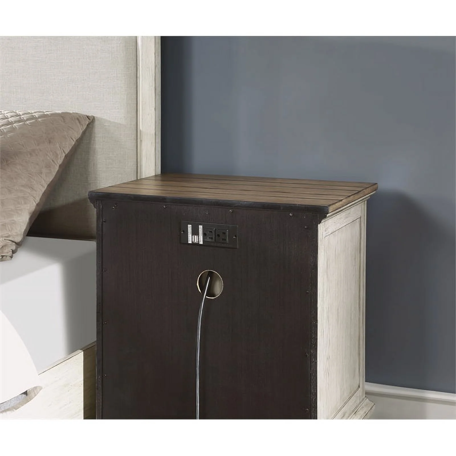 Home Square 3-Piece Set with Drawer Chest & 2 Nightstands with Three Drawers