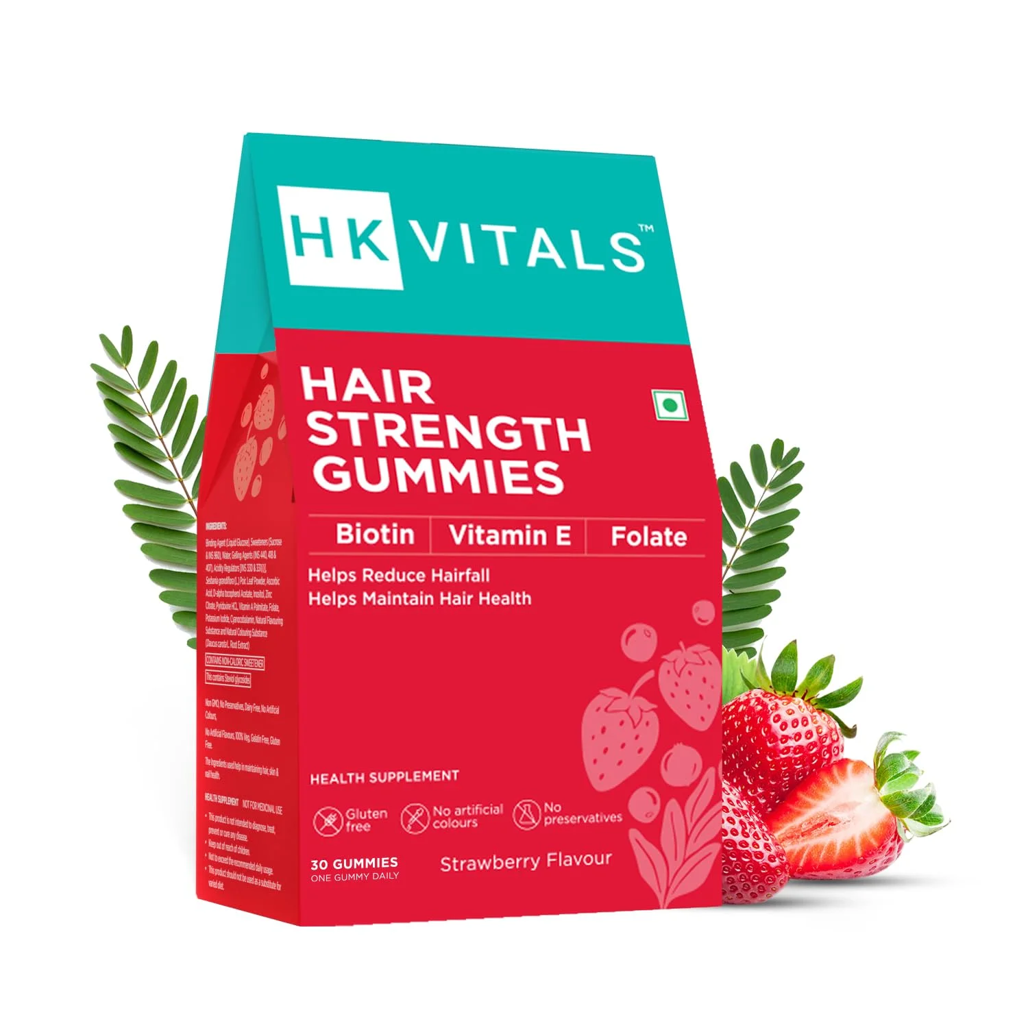 HealthKart HK Vitals Hair Strength Biotin Gummies - 30 Biotin Gummies