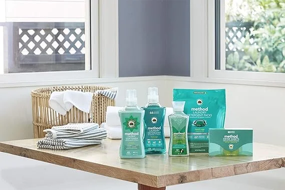 Method Liquid Laundry Detergent; Beach Sage Scent, Plant-Based Stain Remover; ; 66 Loads per 53.5 oz Bottle; (Pack of 1)