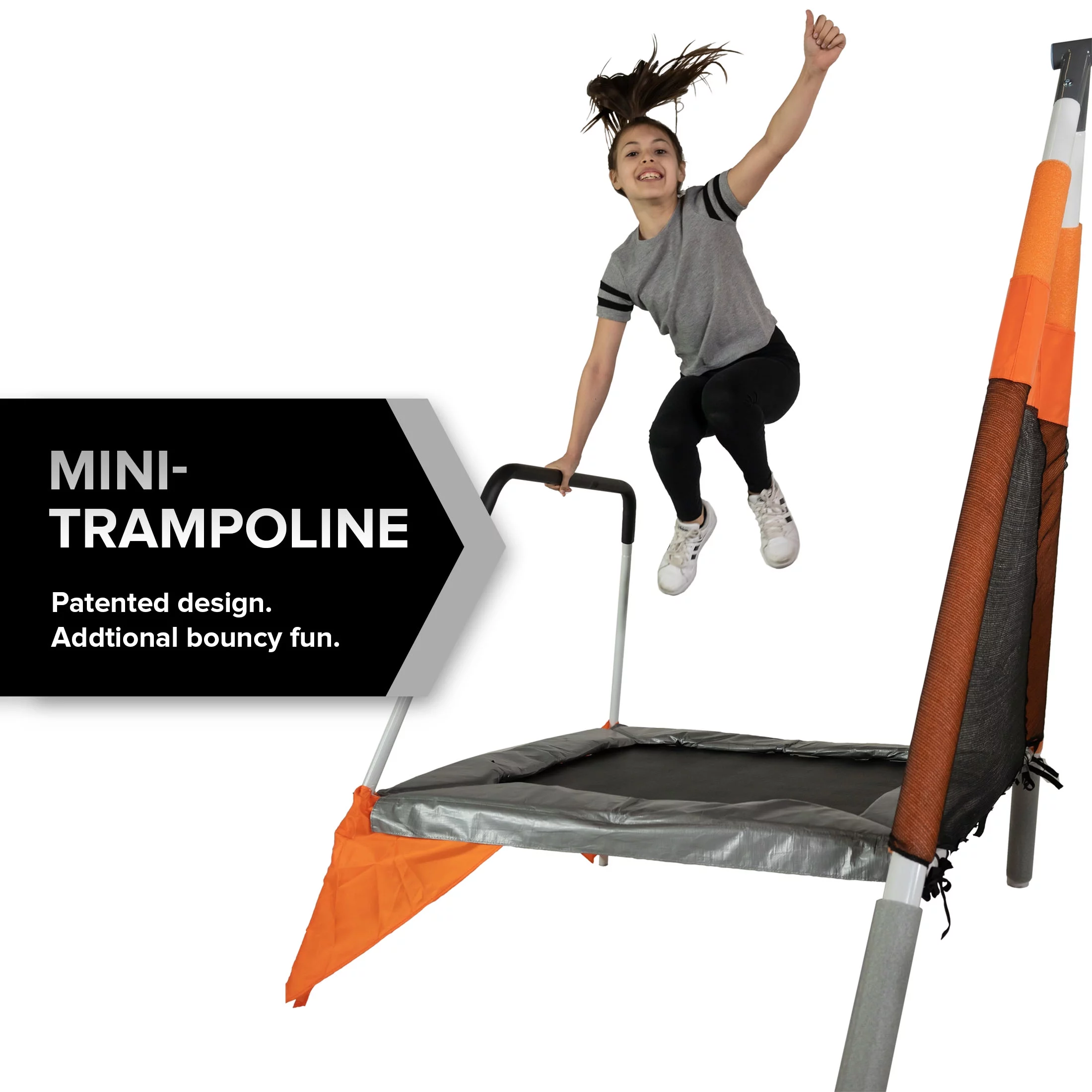 Sportspower Fairview Swing Set with 2 Swings, Rocking Horse, Mini Trampoline, and Lifetime Warranty on Blow Molded Slide