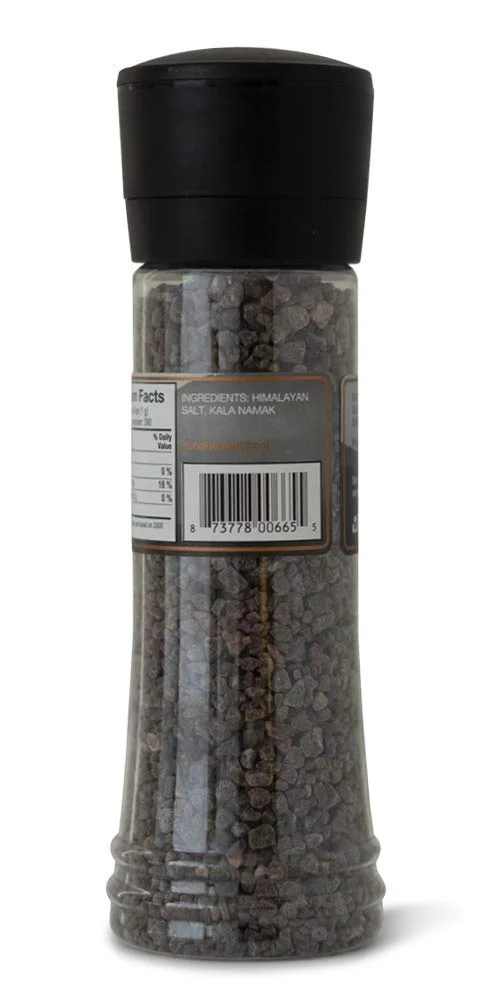 Himalayan Salt Indian Black/Kala Namak in Grinder- 13.7 Oz