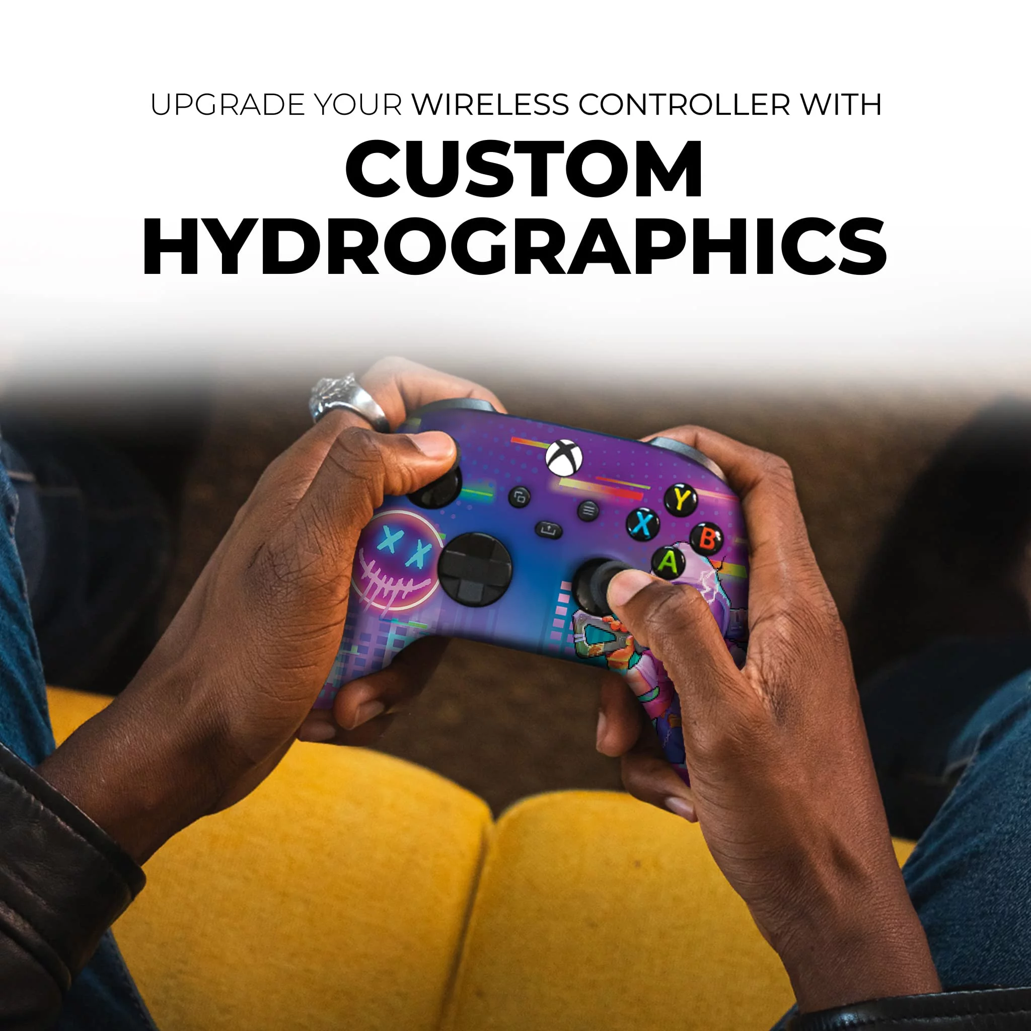 Dreamcontroller Wireless Xbox One Modded Controller Neon Abyss Design, Compatible with Series X/S