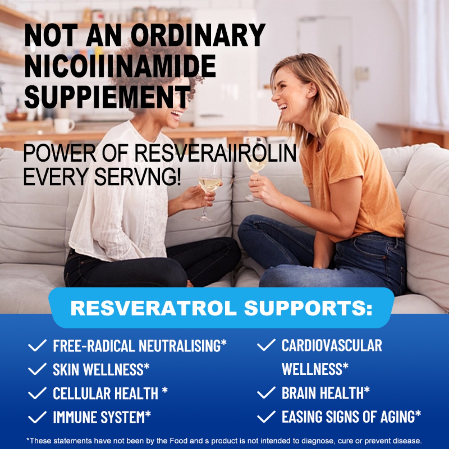 Balincer Niacinamide Vegan Capsules with Resveratrol - Vitamin B3 500 mg - Replenishes skin cell health and energy