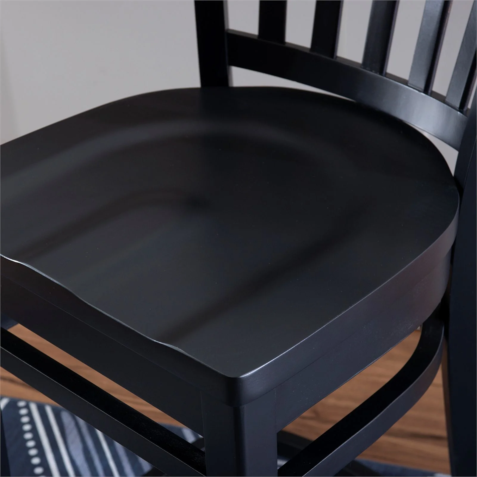 Pemberly Row Solid Beechwood 2 Set Curved Slat Back 24