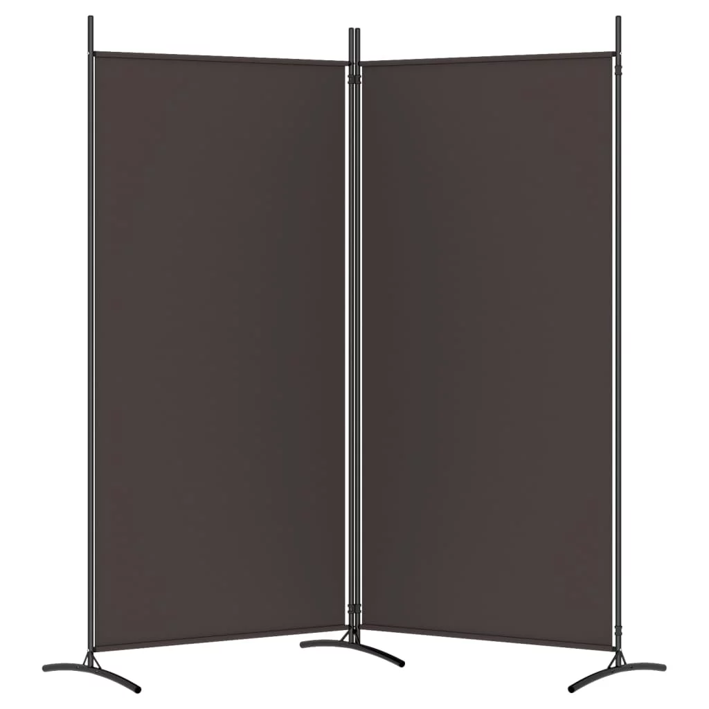 Anself 2-Panel Room Divider Brown 68.9
