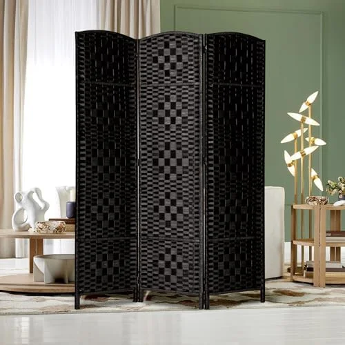 YPDRYGV Room Divider Privacy Screen 15.7" Room Dividers and Folding Privacy Screens 6 Panel Light Beige Room Divider Wall 6FT Tall Partition Room Divider Separator