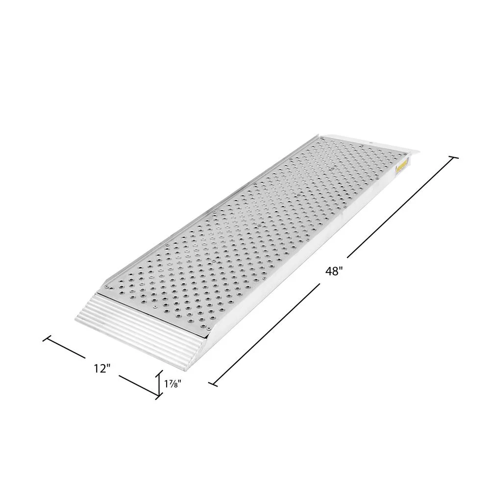 Guardian S-4812-1500-P Dual Runner Shed Ramps with Punch Plate Surface - 12in Wide, 4' Long